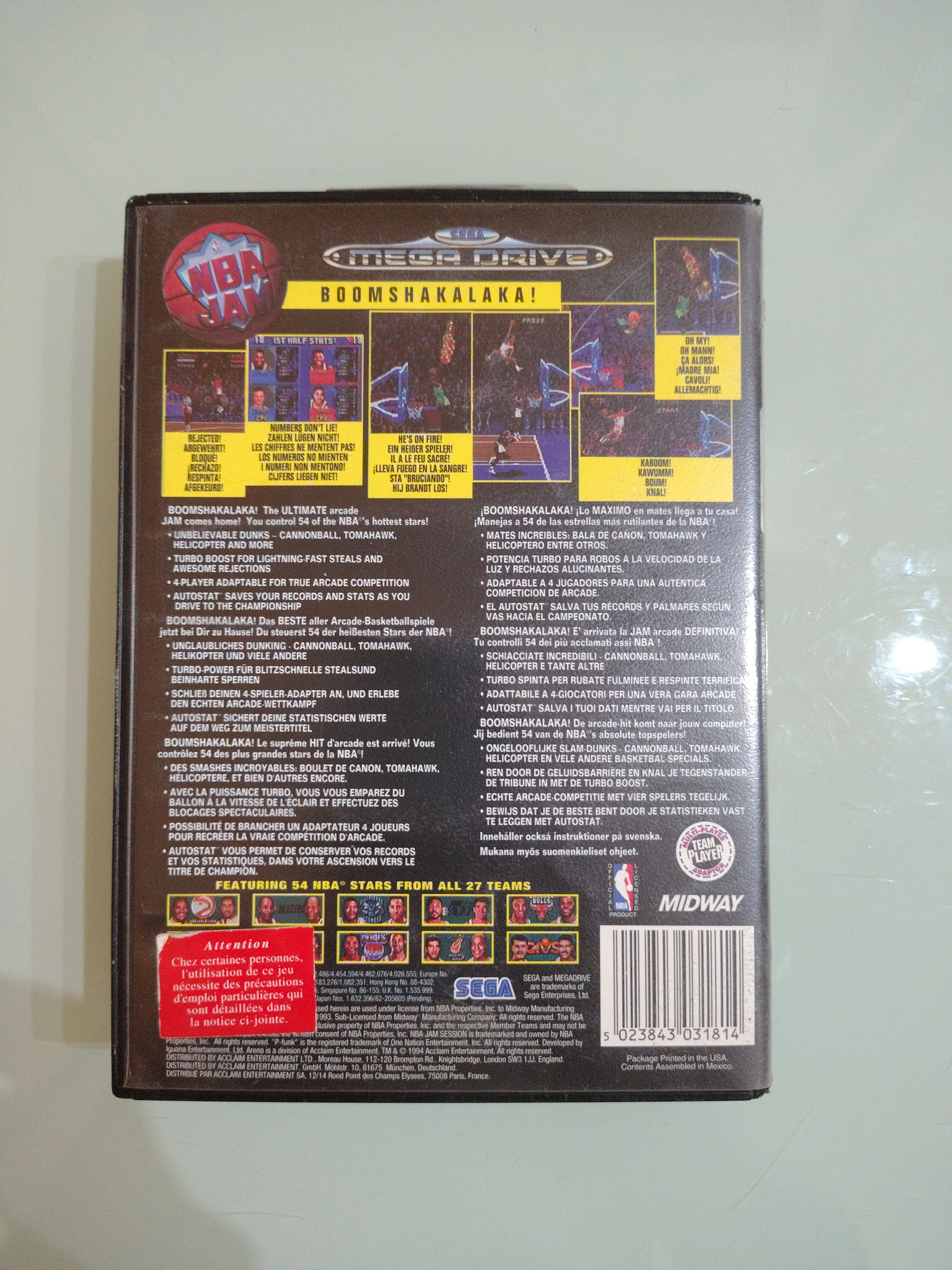 NBA JAM GIOCO USATO BUONO STATO MEGADRIVE EDIZIONE ITALIANA