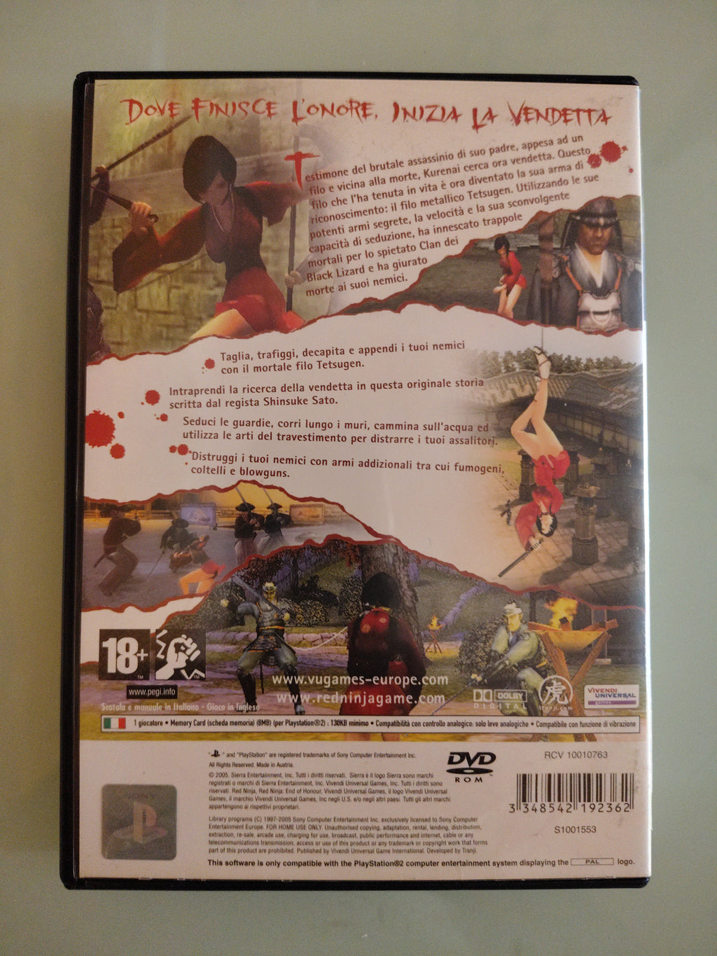 Red Ninja End of Honor Playstation PS2 edizione italiana 1stampa