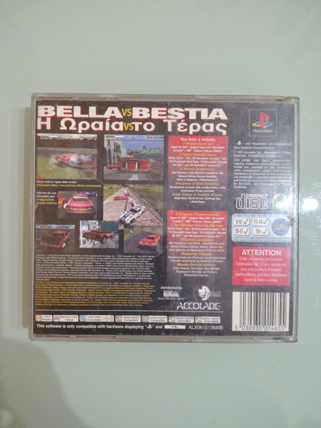 Test Drive 4 GIOCO PS1 VERSIONE ITALIANA