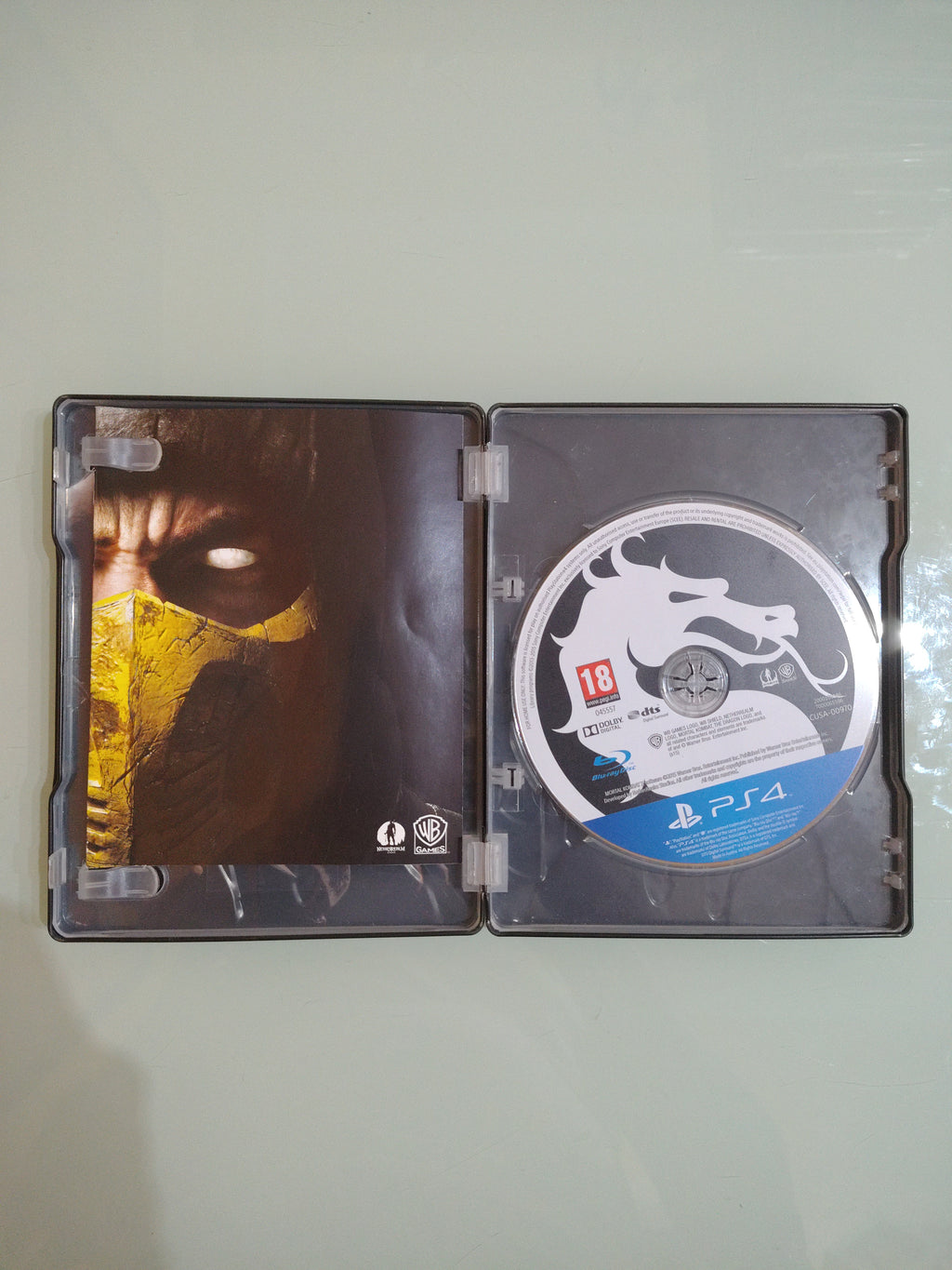 Mortal Kombat X Metal Steelbook Edizione Speciale Sony PS4 18+ Gioco di Combatti