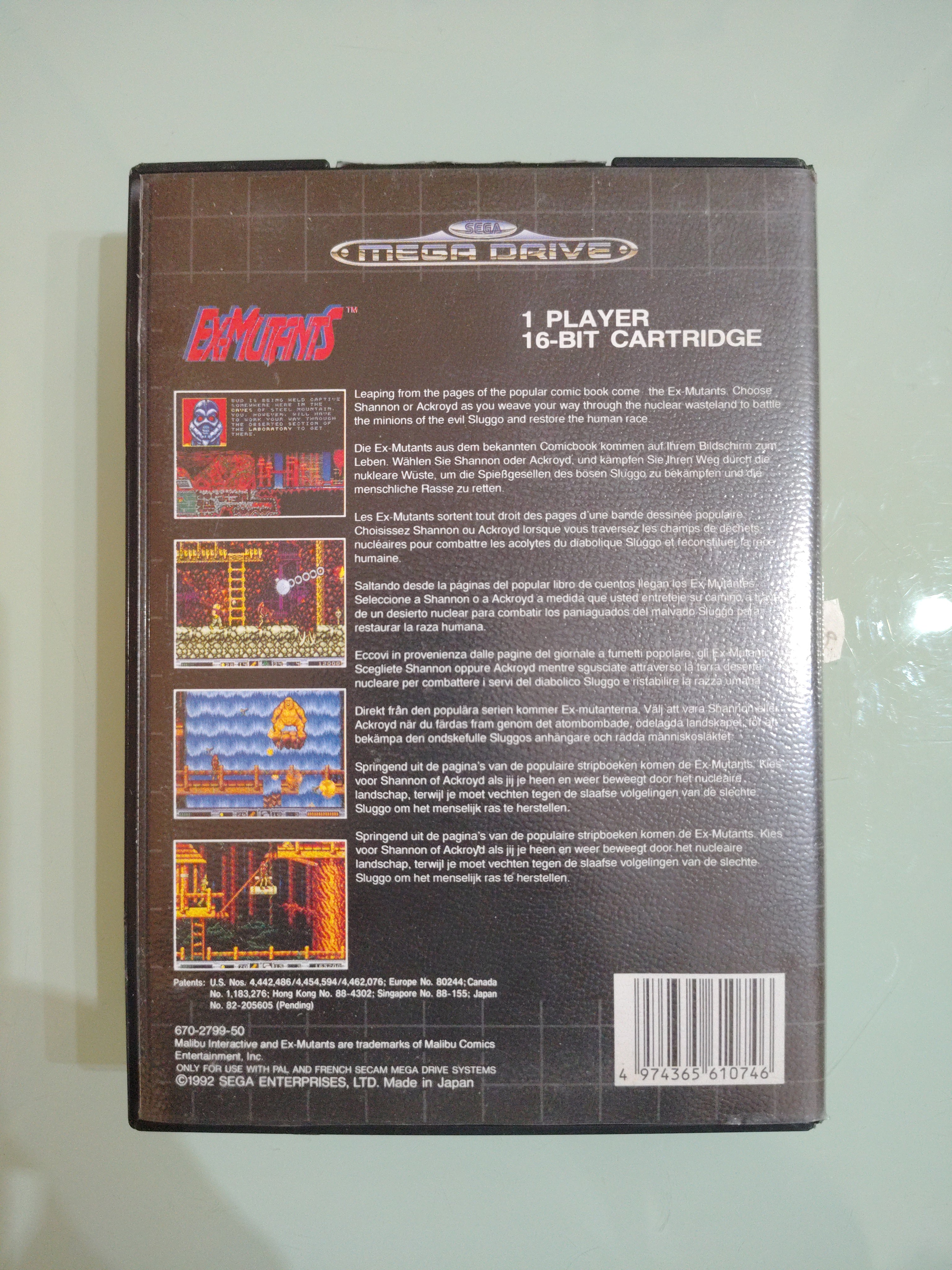 SEGA Mega Drive Game Ex-mutants - Boxato Completo