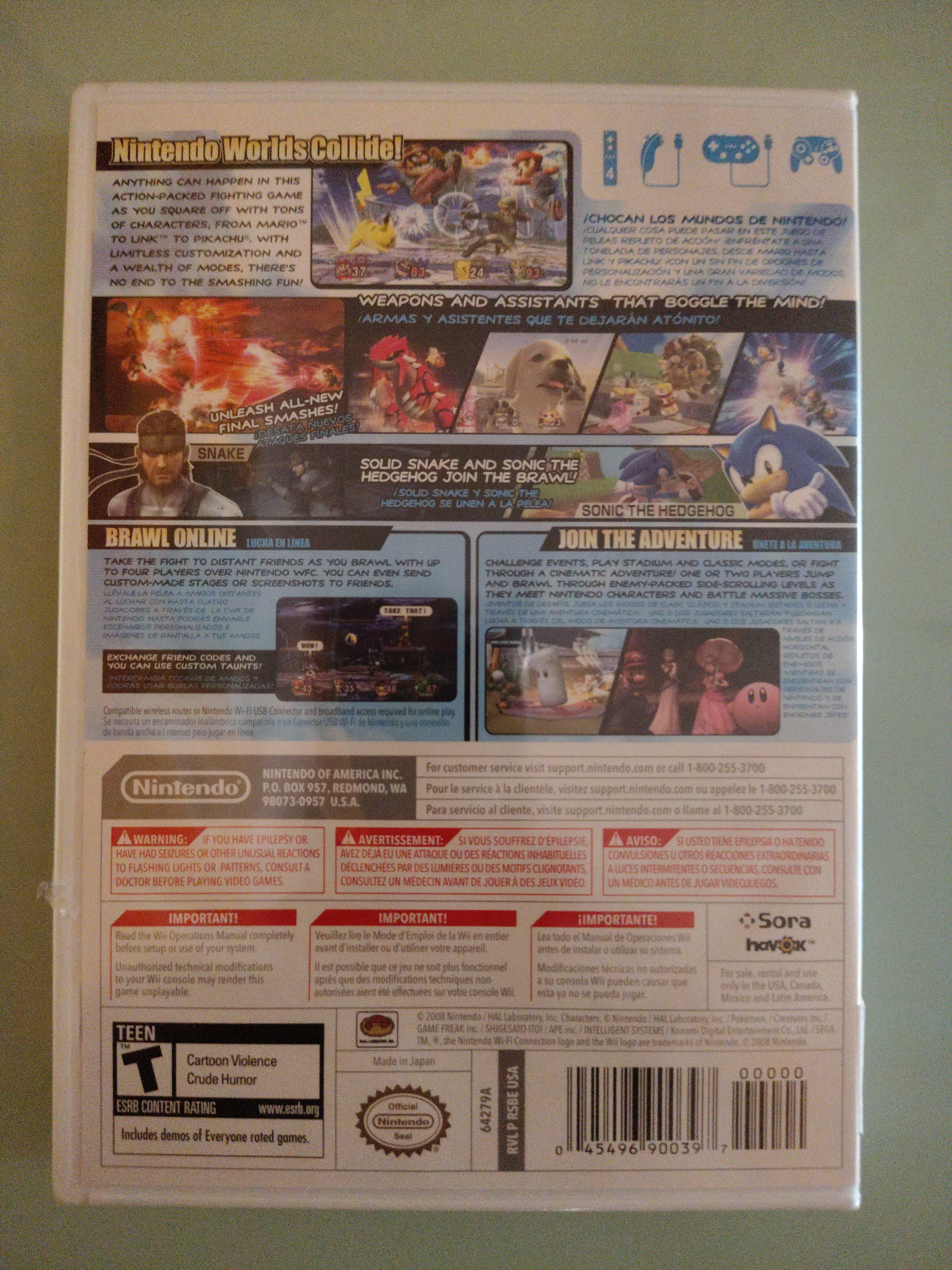 NINTENDO WII - Super Smash Bros Brawl nuovo sigillato USA