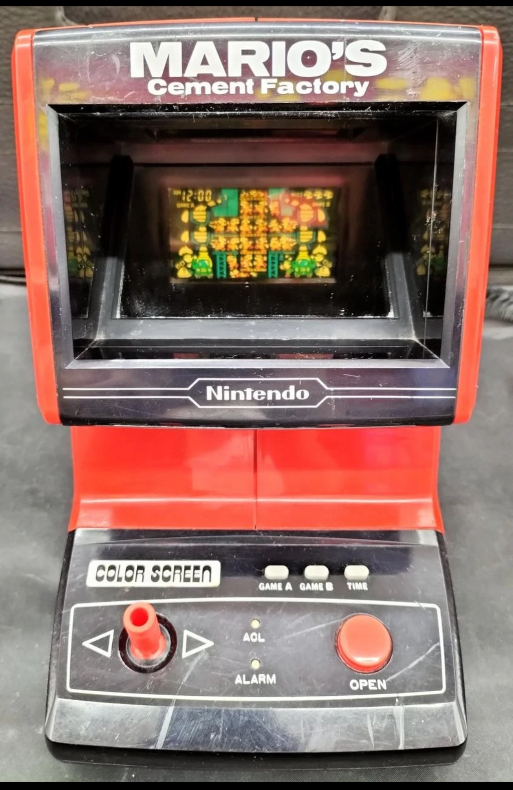 MARIO'S CEMENT FACTORY  NINTENDO GAME & WATCH  TABLE TOP 1983  FUNZIONANTE