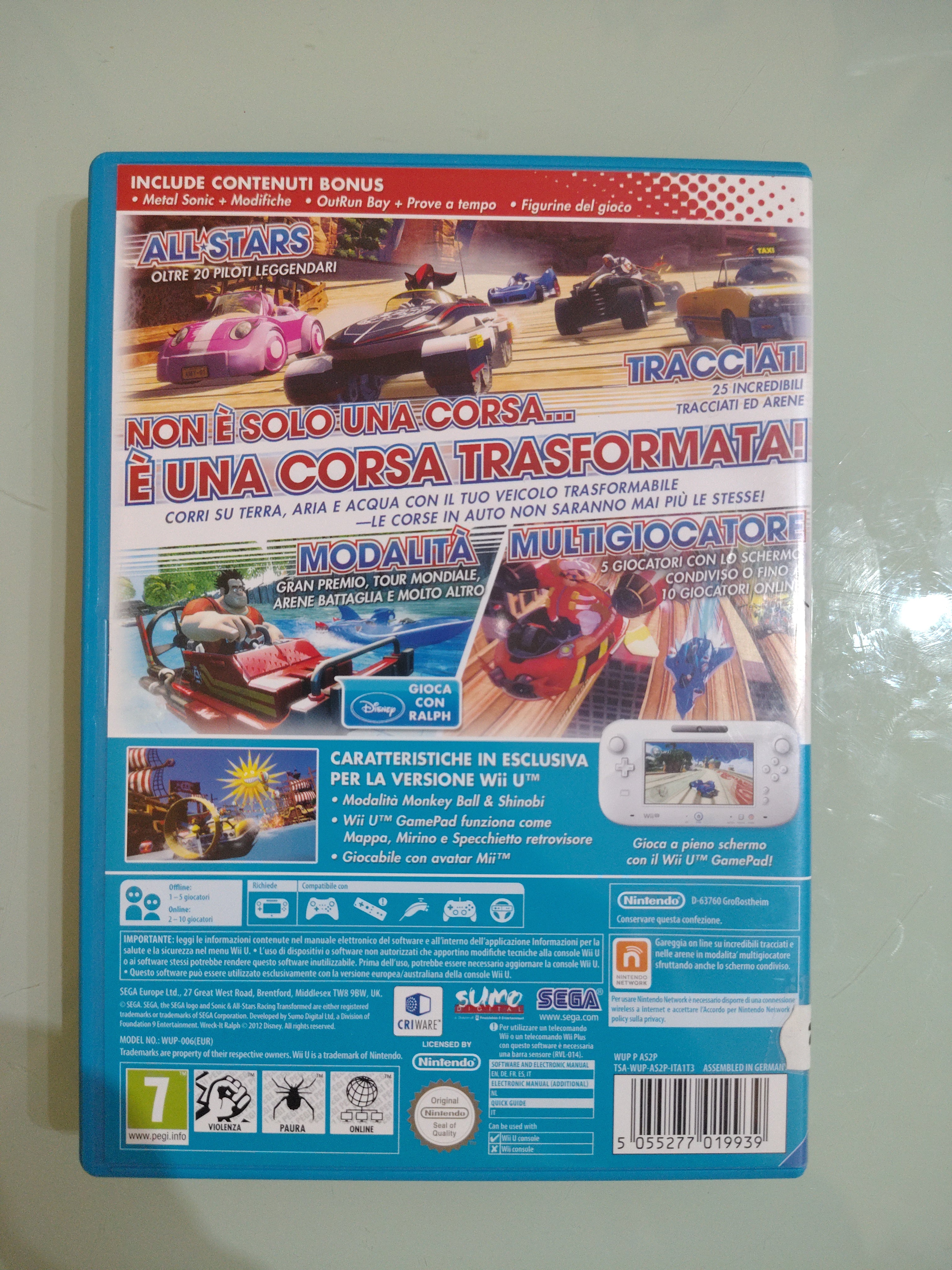 Sonic All-Star Racing Transformed GIOCO WII U VERSIONE ITALIANA
