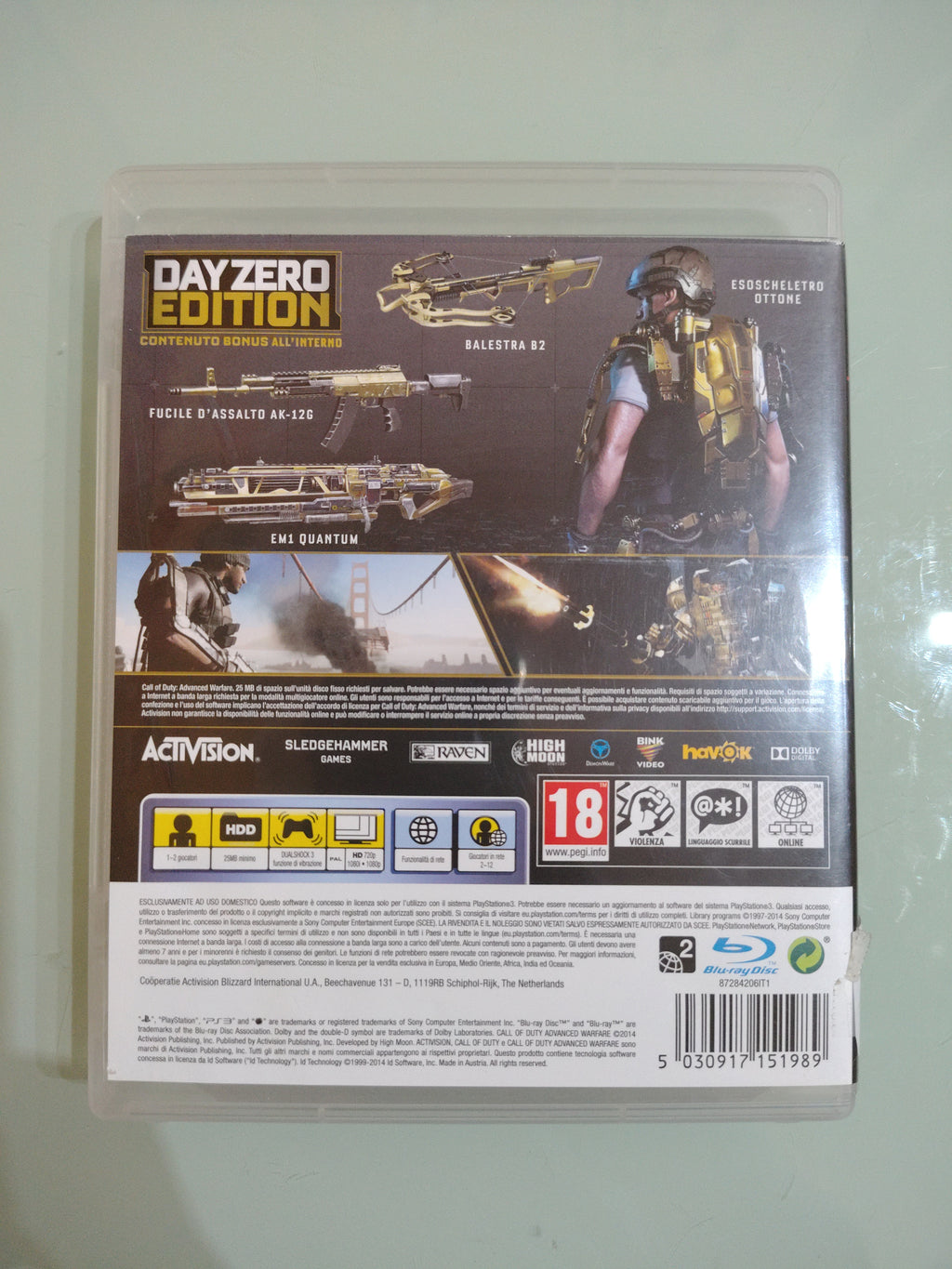 Call of Duty Advanced Warfare DAY ZERO EDITION Sony PlayStation 3 PS3 ITA