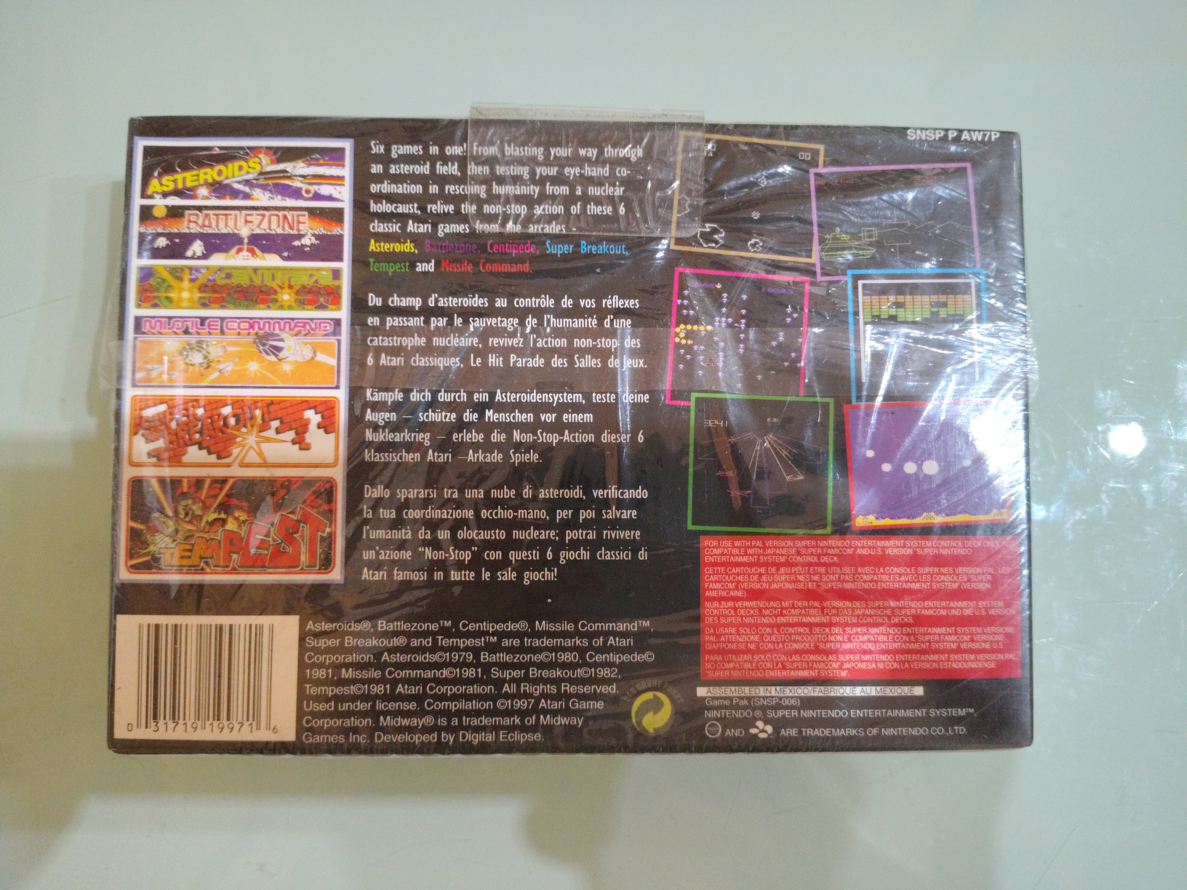 Midway Arcade's Greatest Hits Atari Collection 1 (SNES) Super Nintendo completo nuovo