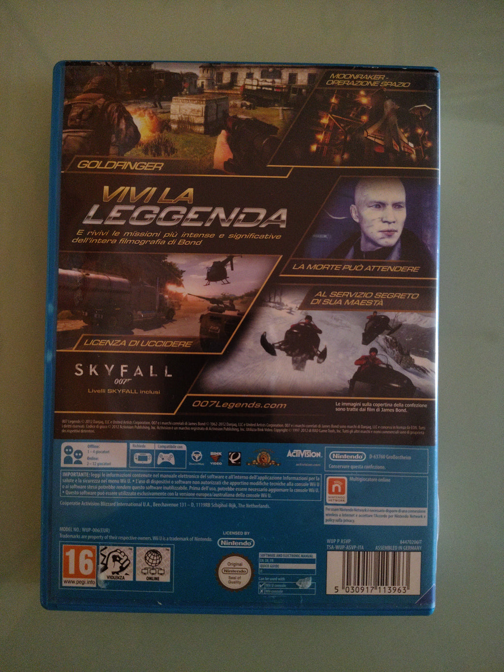 007 LEGENDS WIIU - VERSIONE  ITALIANA  - OTTIME CONDIZIONI