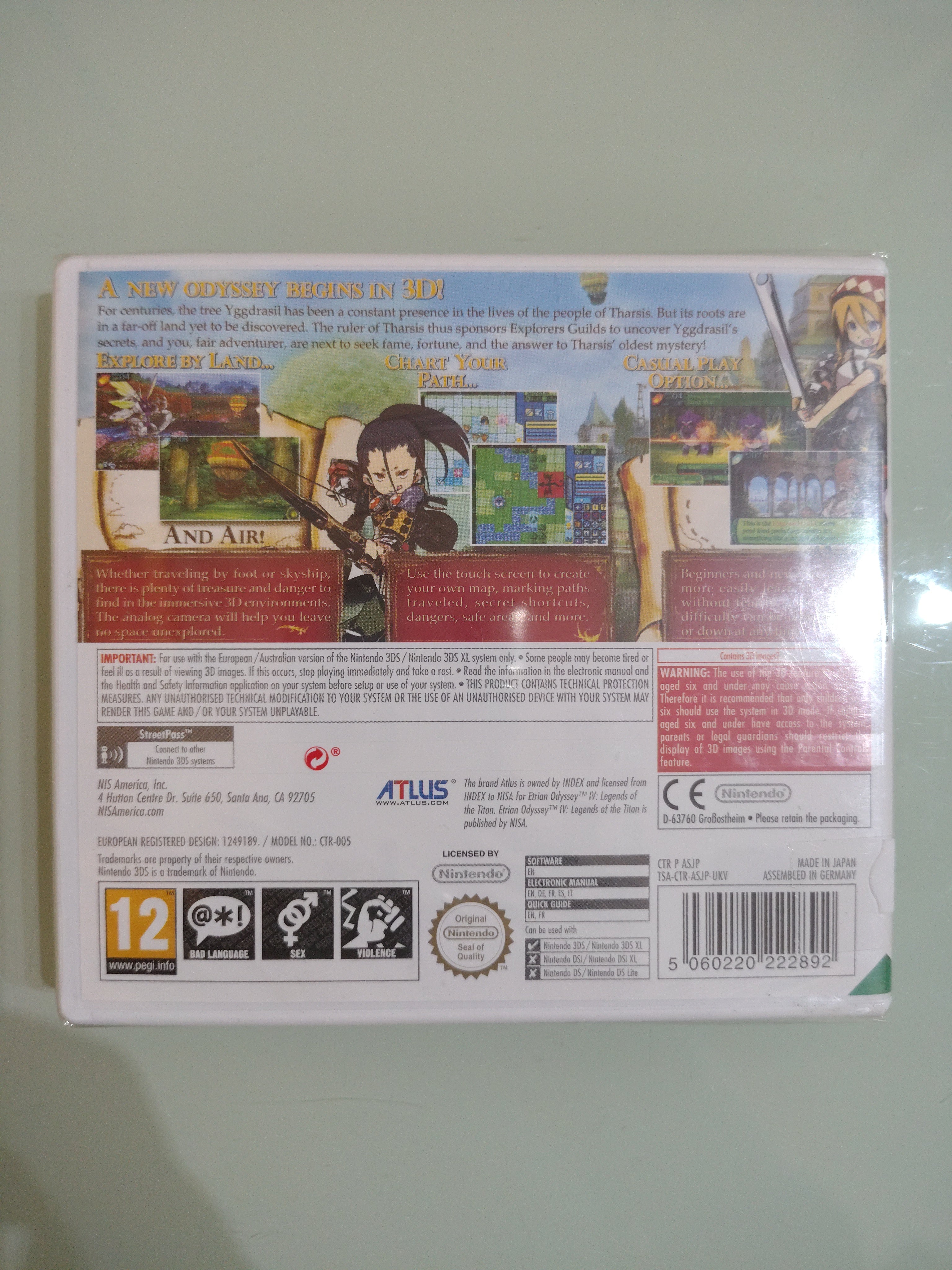 ETRIAN ODYSSEY IV 4 LEGENDS OF THE TITAN  NINTENDO 3DS NUOVO SIGILLATO PAL