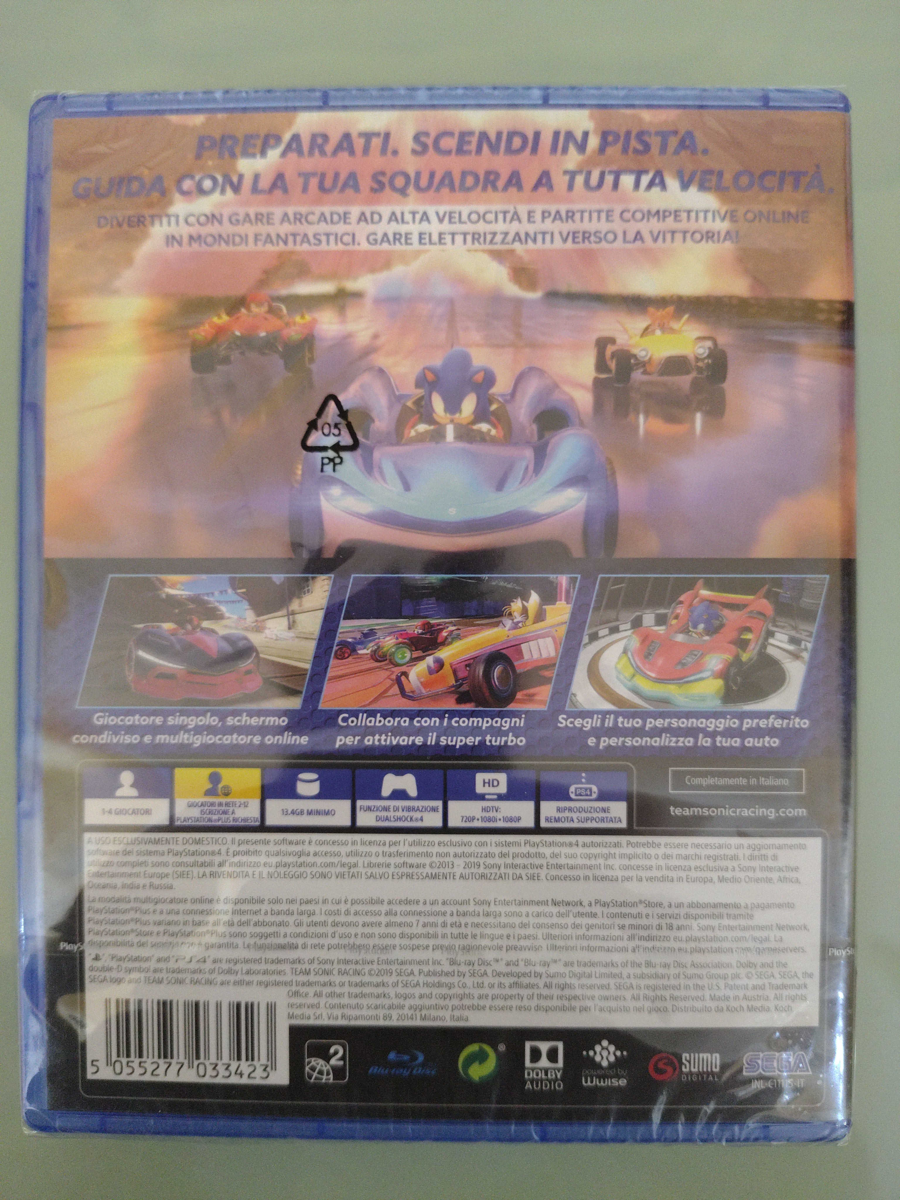 TEAM SONIC RACING ITALIANO sigillato