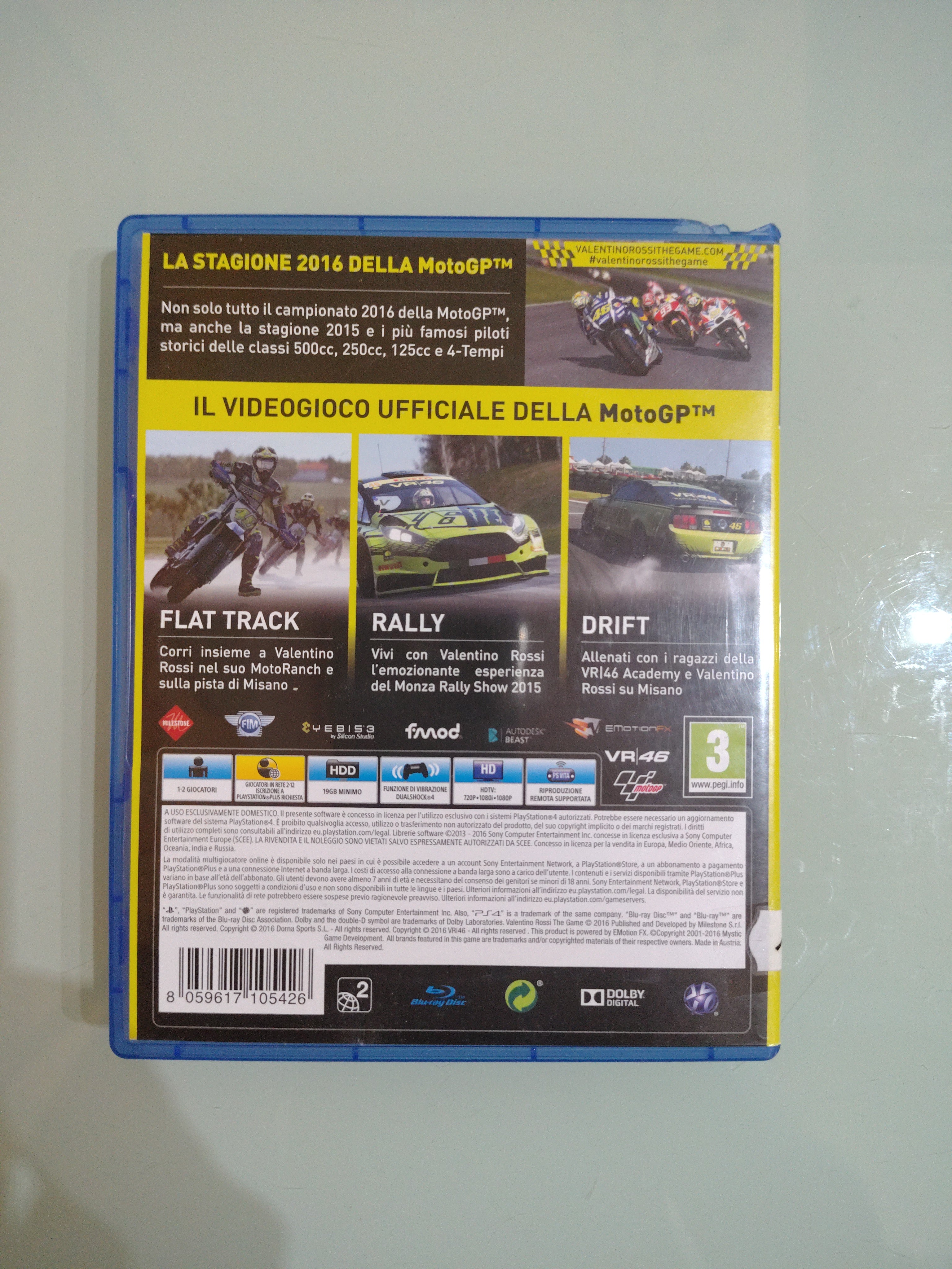 VALENTINO ROSSI THE GAME PS4 GIOCO UFFICIALE MOTOGP ITALIANO PLAYSTATION 4