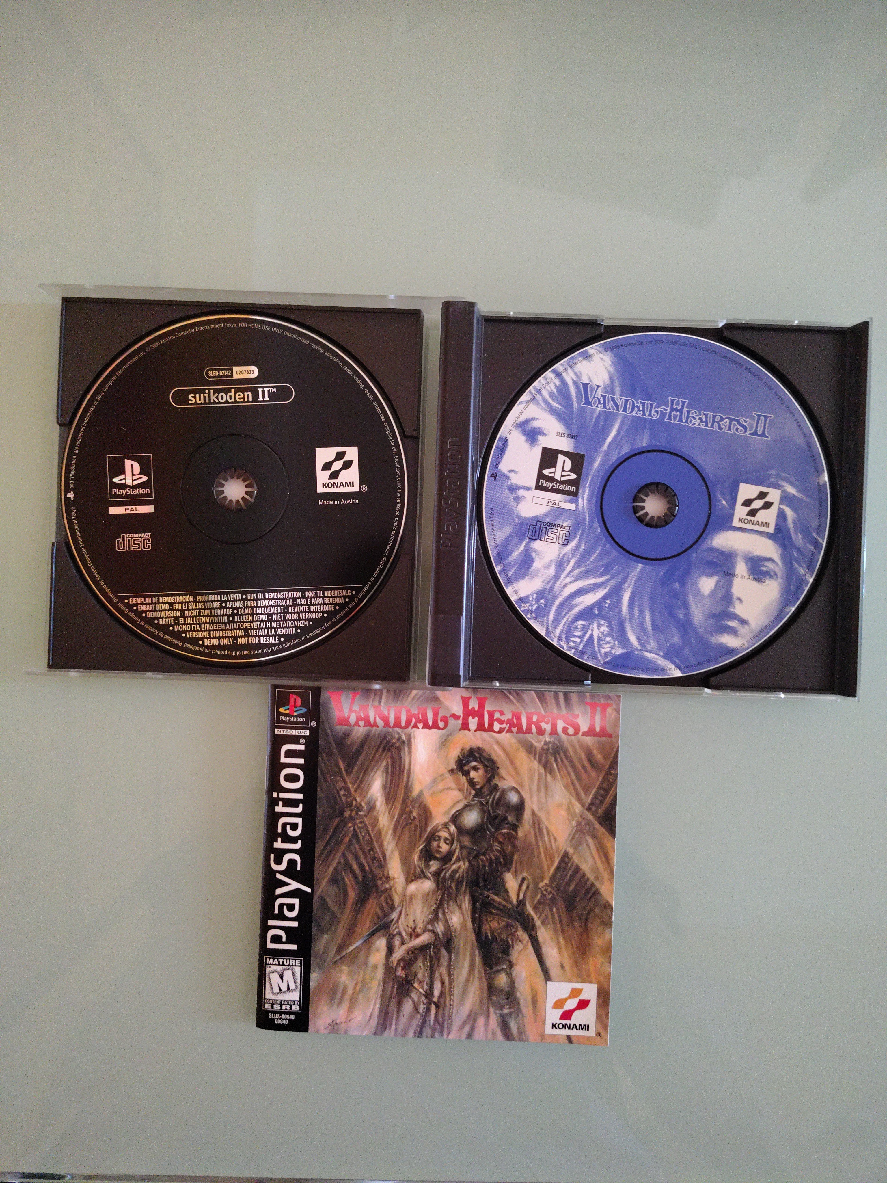 Vandal Hearts 2 II - PAL ITA 🇮🇹 - Playstation 1   PSX demo suikoden III raro