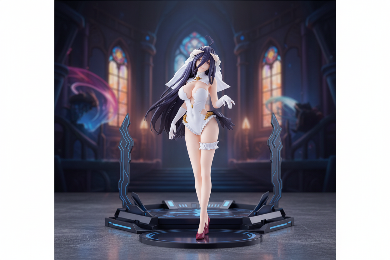Figurina OVERLORD Albedo GLITTER & GLAMOURS - MATRIMONIO ver. - BANPRESTO Nuovo