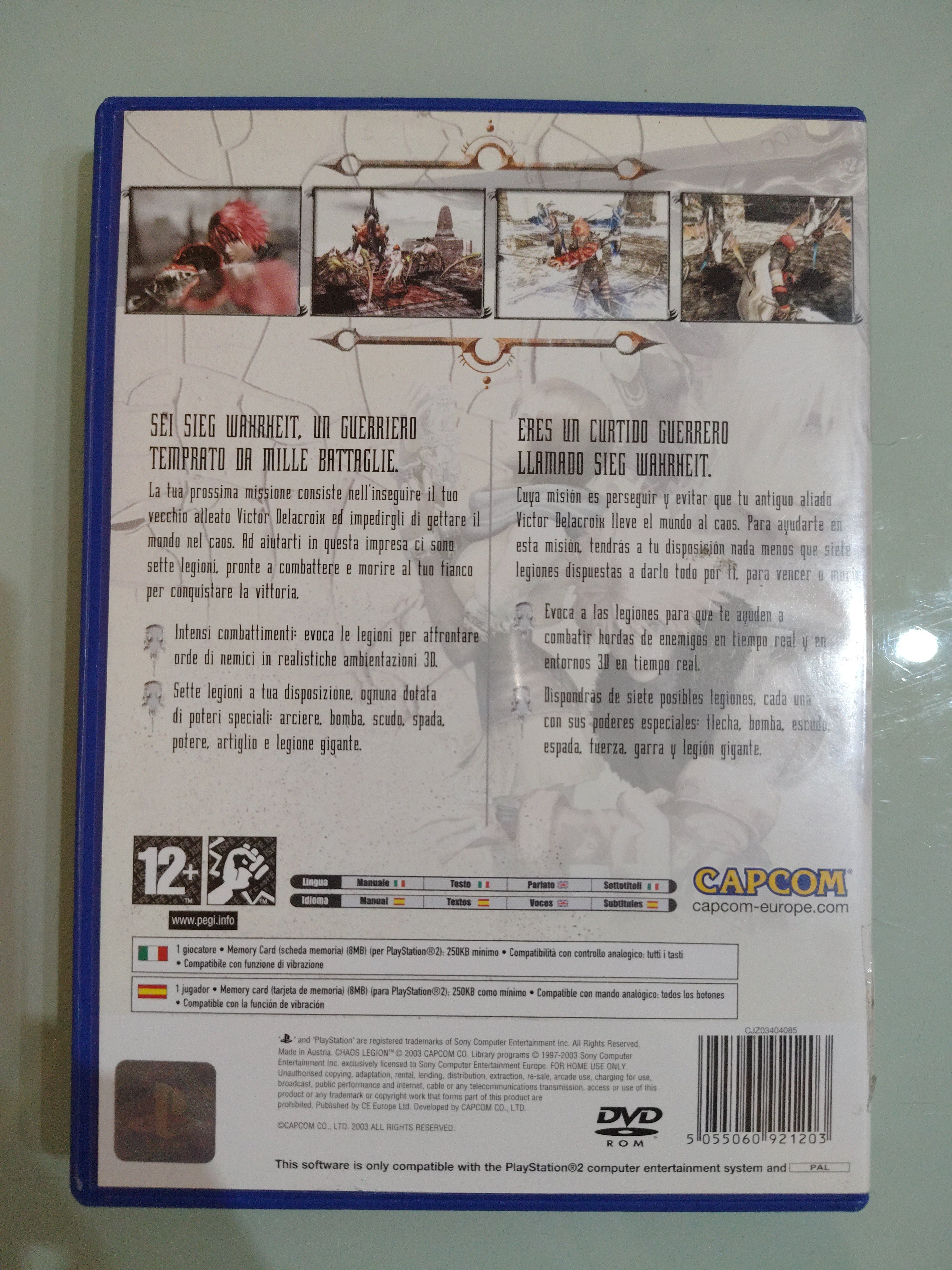 Sony PlayStation 2 Ps2 Chaos Legion Capcom Video Game