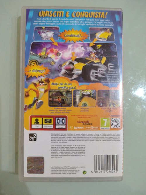 Crash Bandicoot Tag Team Racing PSP SONY Playstation Portable IN ITALIANO 🇮🇹