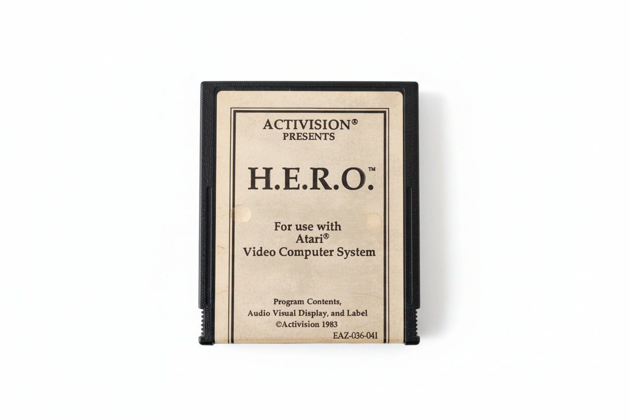 H.E.R.O. WHITE LABEL RIGIDE - PAL pour Atari 2600 VCS - hero ACTIVISION