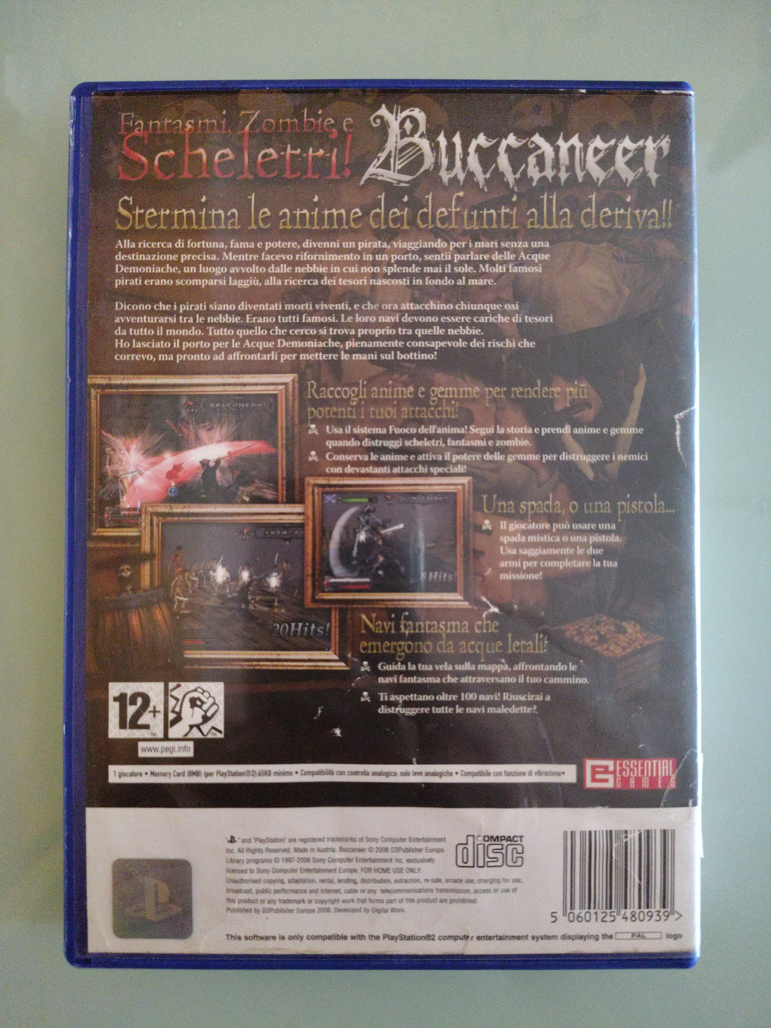 Buccaneer Ps2 Videogioco Raro PAL ITA