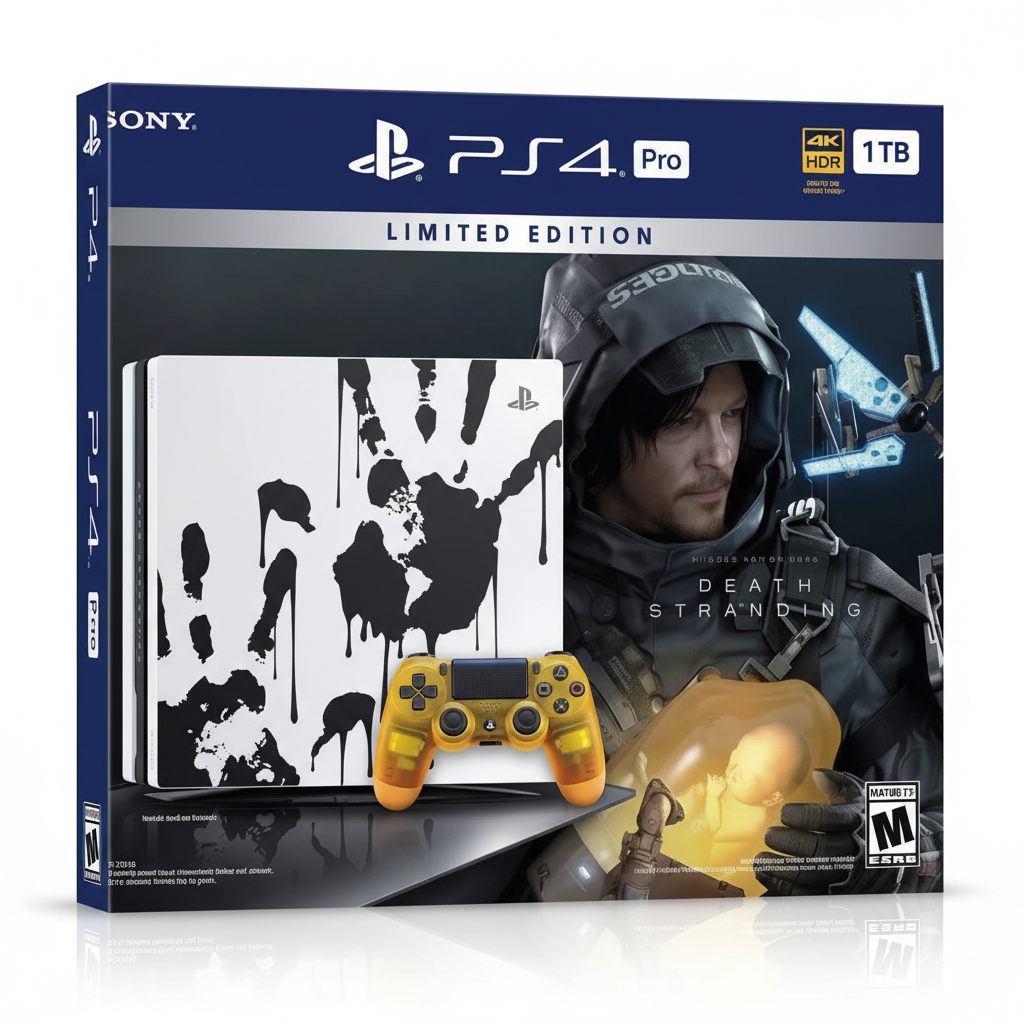 # Console PlayStation 4 Pro PS4 Death Stranding Bundle Pak collector nuova