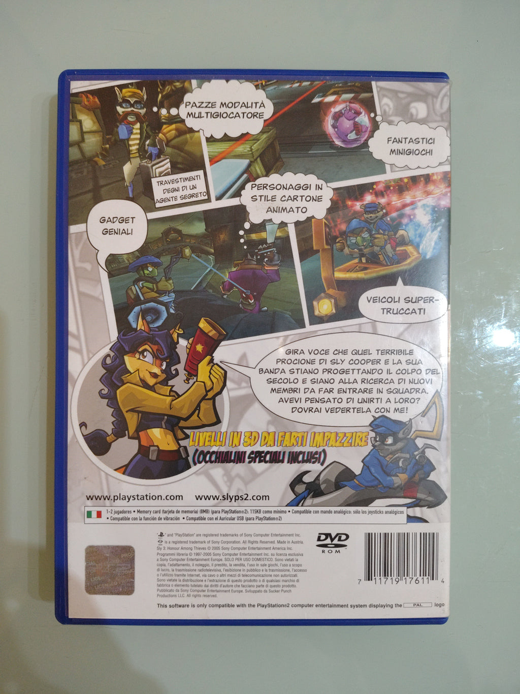 Sly 3 L'Onore Dei Ladri  PlayStation 2 PAL ITA completo di manuale