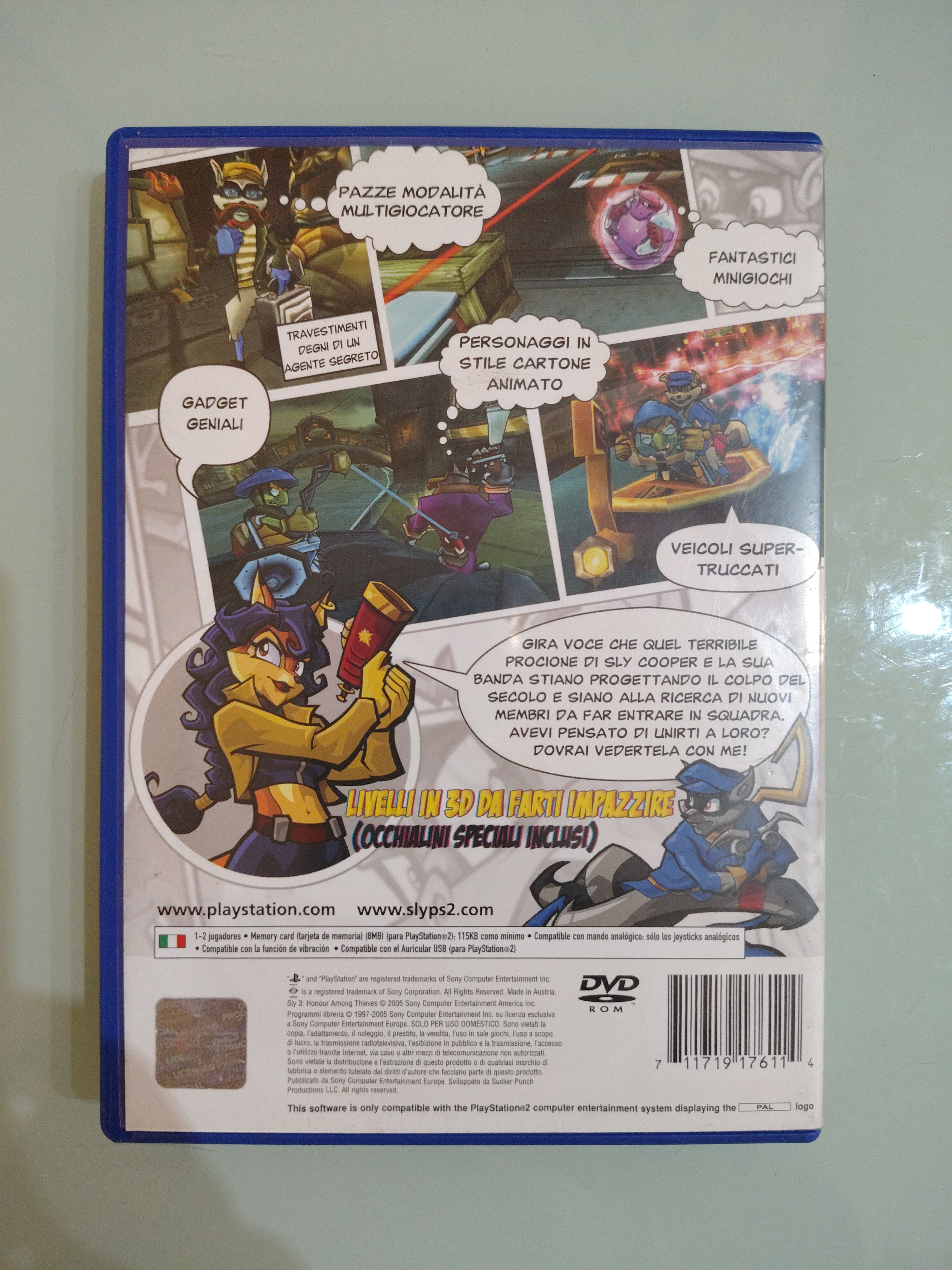 Sly 3 L'Onore Dei Ladri  PlayStation 2 PAL ITA completo di manuale