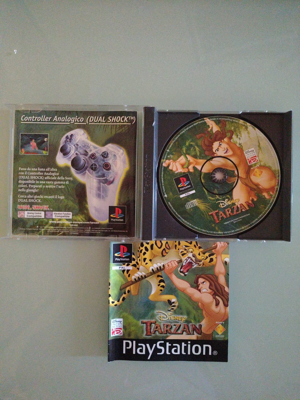 DISNEY TARZAN-PAL-ITALIANO-SONY PLAYSTATION 1 RARISSIMO-INTROVABILE 1°STAMPA