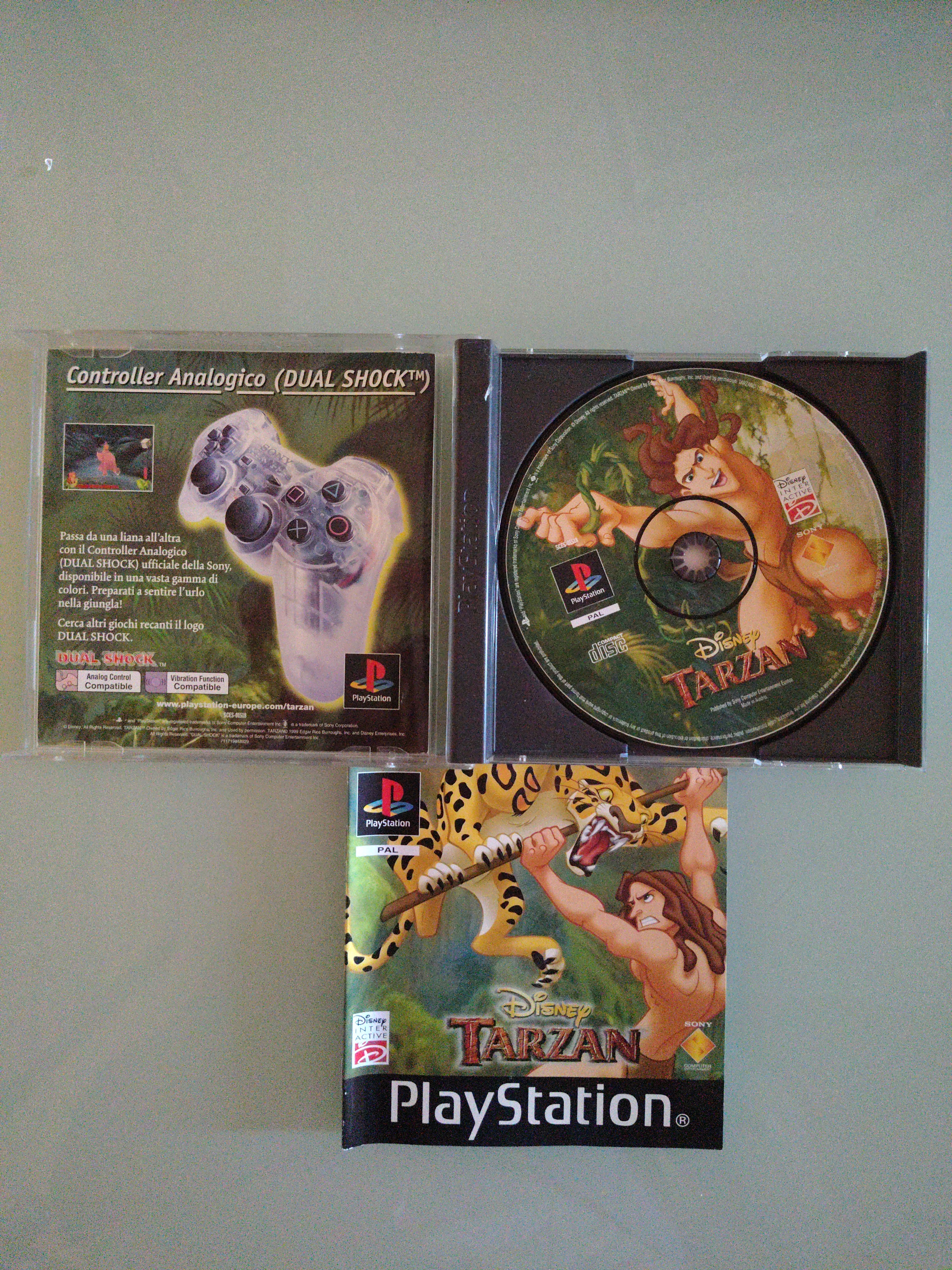 DISNEY TARZAN-PAL-ITALIANO-SONY PLAYSTATION 1 RARISSIMO-INTROVABILE 1°STAMPA