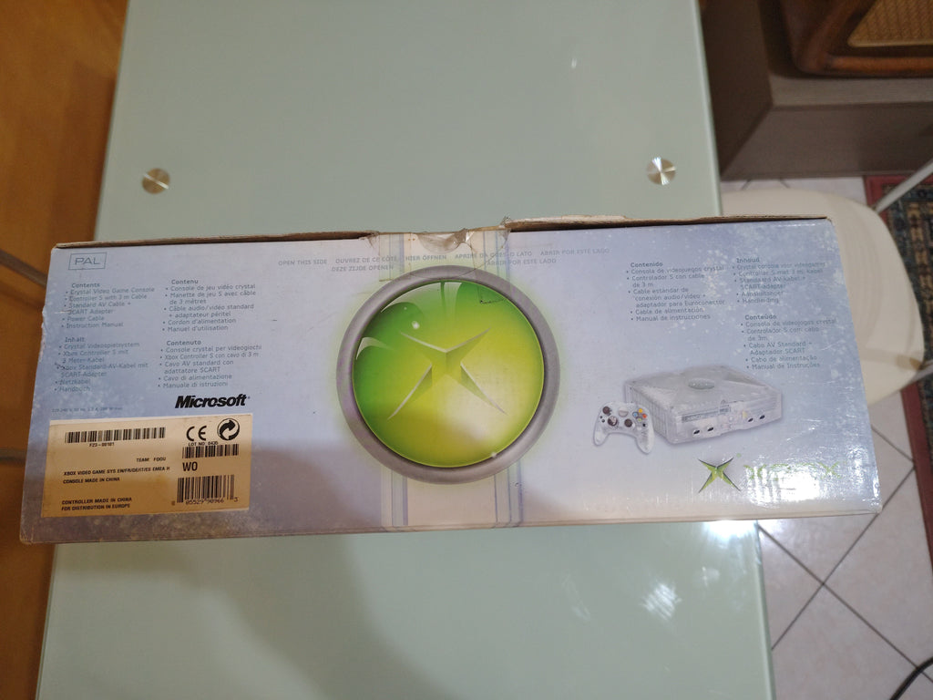 #XBOX CLASSIC MICROSOFT CRYSTAL LIMITED EDITION TRASPARENTE