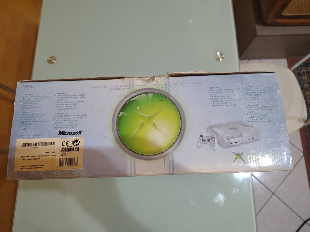 #XBOX CLASSIC MICROSOFT CRYSTAL LIMITED EDITION TRASPARENTE