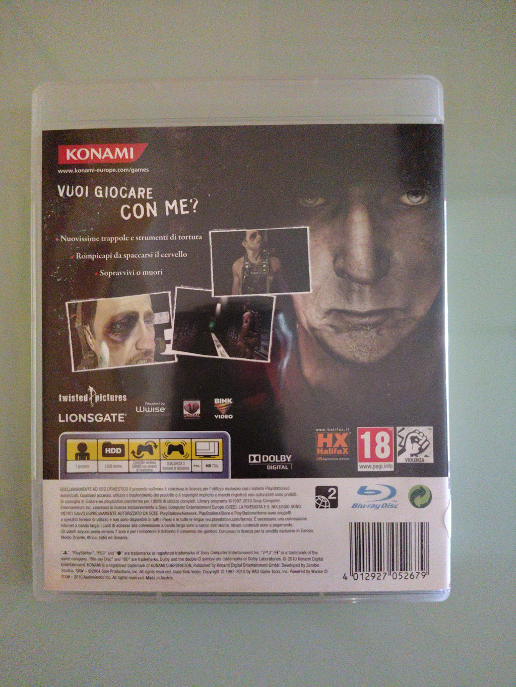 SAW II - FLESH & blood -  PS3  FOR COLLECTORS RARO