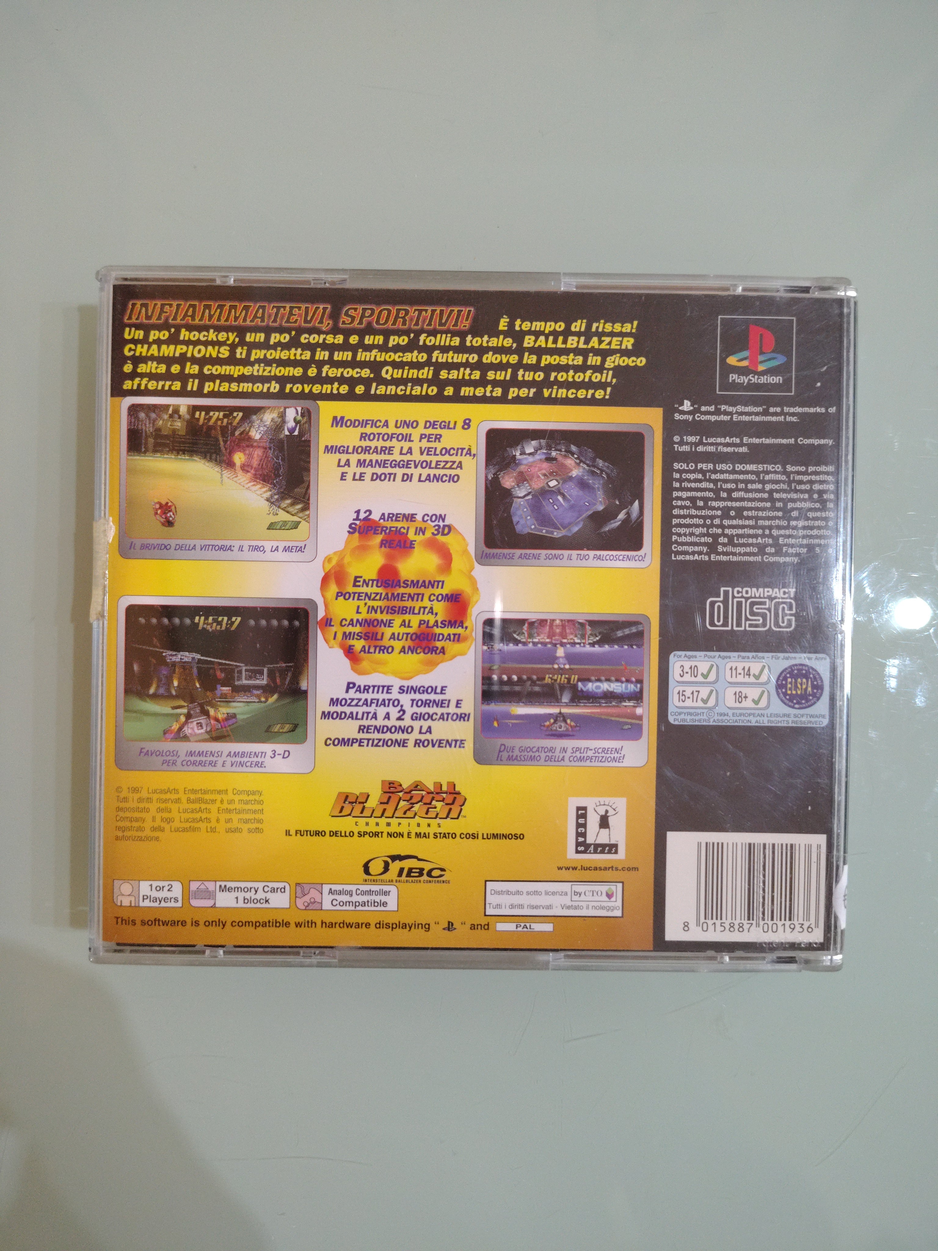 Ball Blazer Champions Ps1 versione italiana