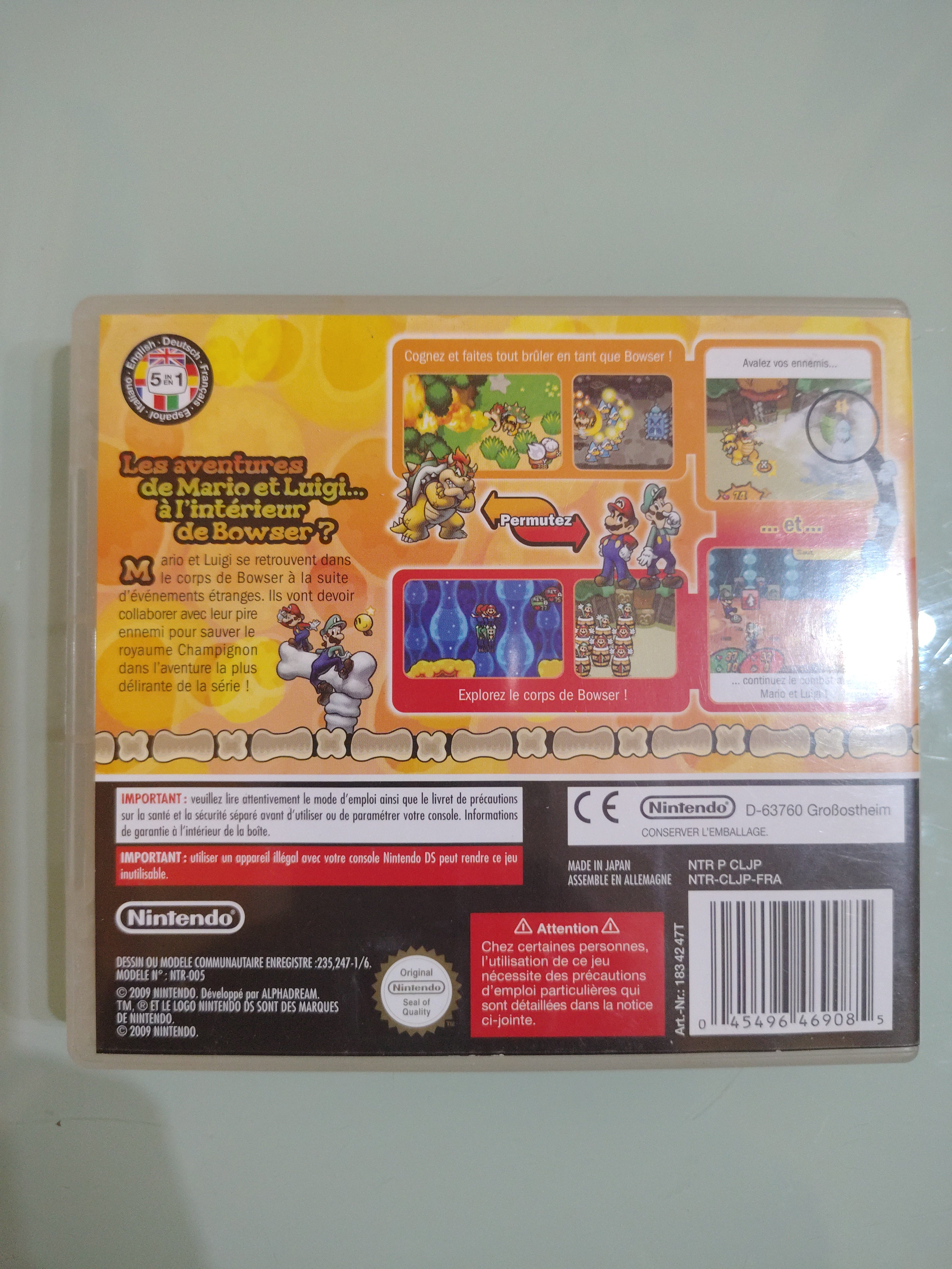 Mario & Luigi Viaggio Al Centro di Bowser GIOCO NINTENDO DS VERSIONE FRANCESE MULTILINGUE
