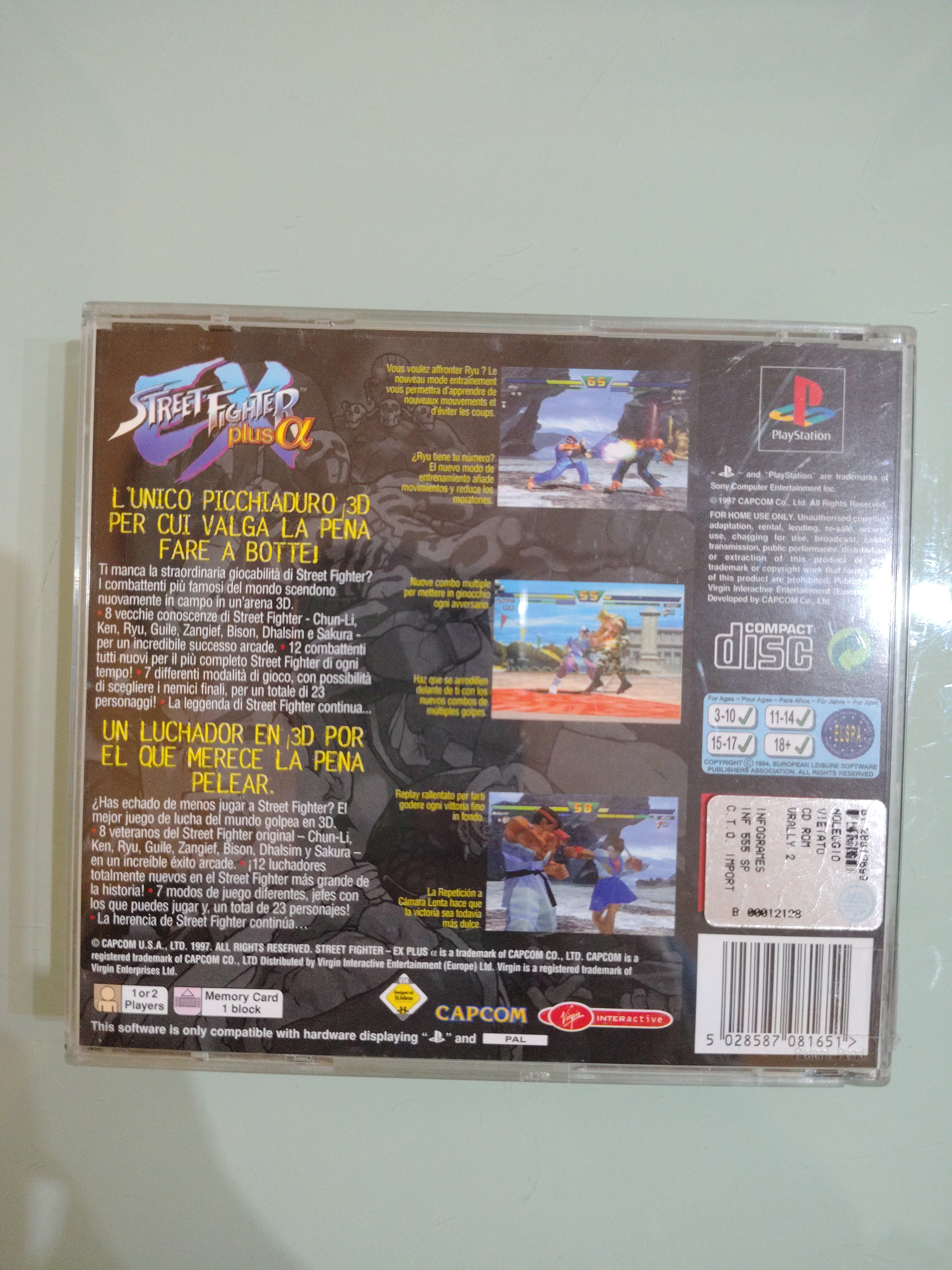 Street Fighter Ex Plus Alpha (gioco PlayStation PS1) versione italiana