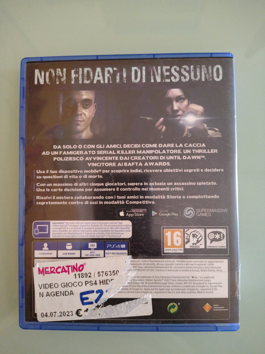 Hidden Agenda PS4 PlayStation 4 Sony videogioco