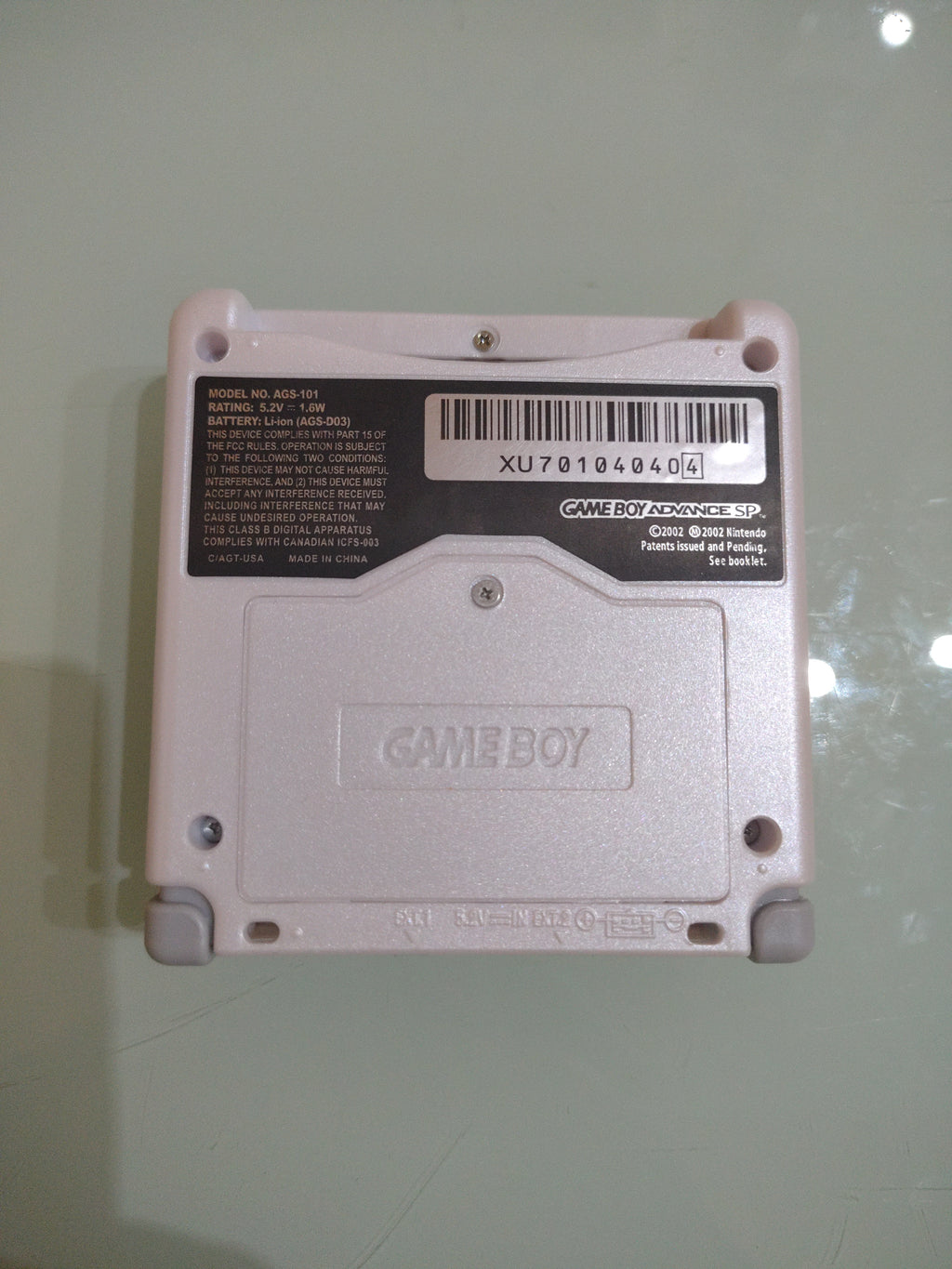 GAME BOY SP BIANCO PERLATO CUSTOM AGS 101 RETROILLUMINATO