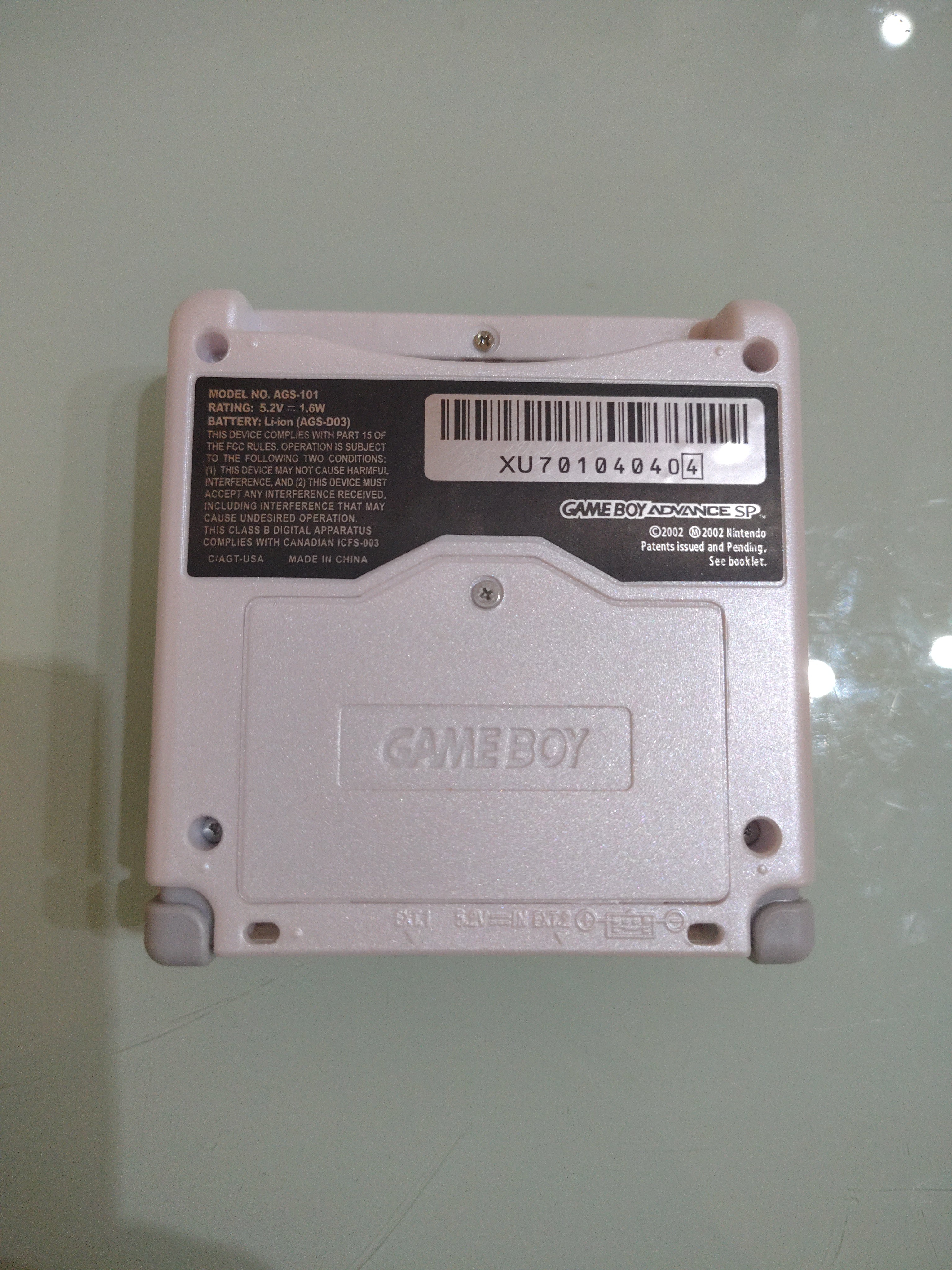 GAME BOY SP BIANCO PERLATO CUSTOM AGS 101 RETROILLUMINATO