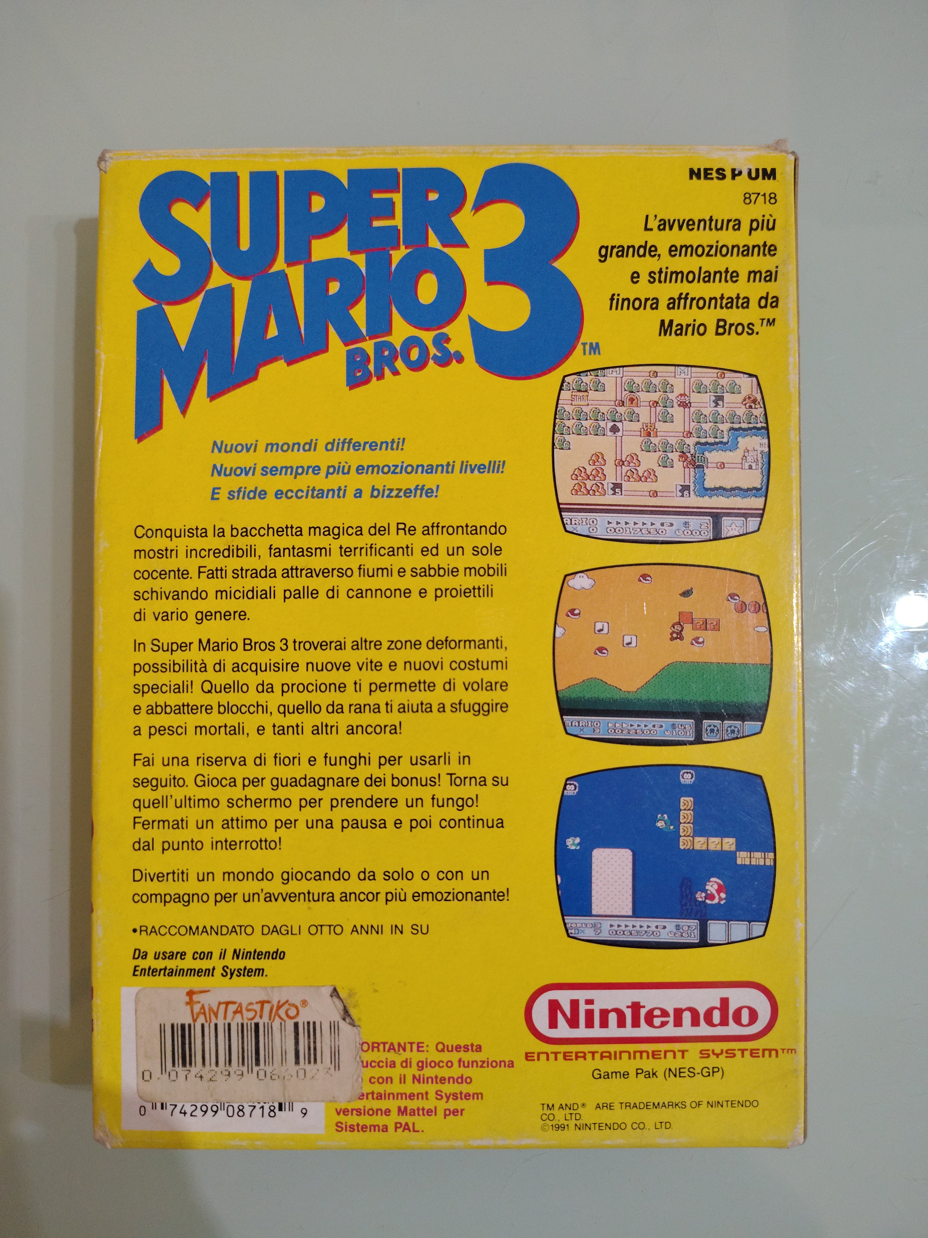 SUPER MARIO BROS 3 NES PAL RARO ITALIANO MATTEL