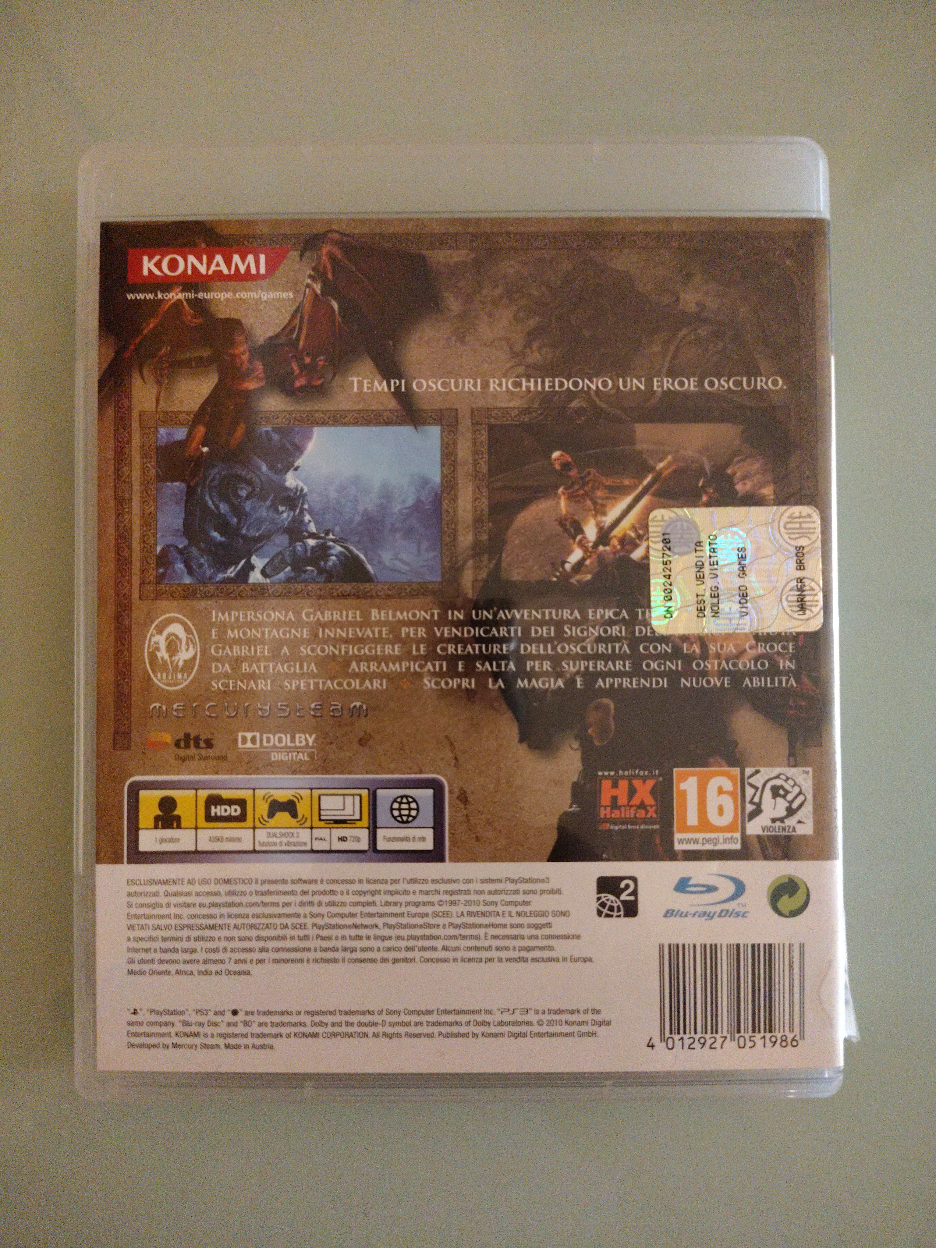 🇮🇹 CASTLEVANIA LORDS OF SHADOW SONY PS3 PAL ITA CIB COMPLETO OTTIMO
