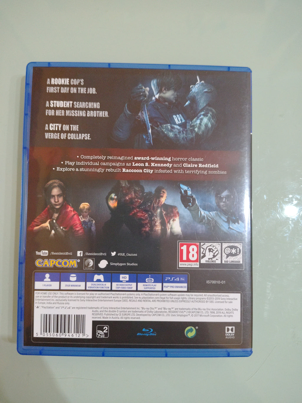 RESIDENT EVIL 2  PLAYSTATION 4