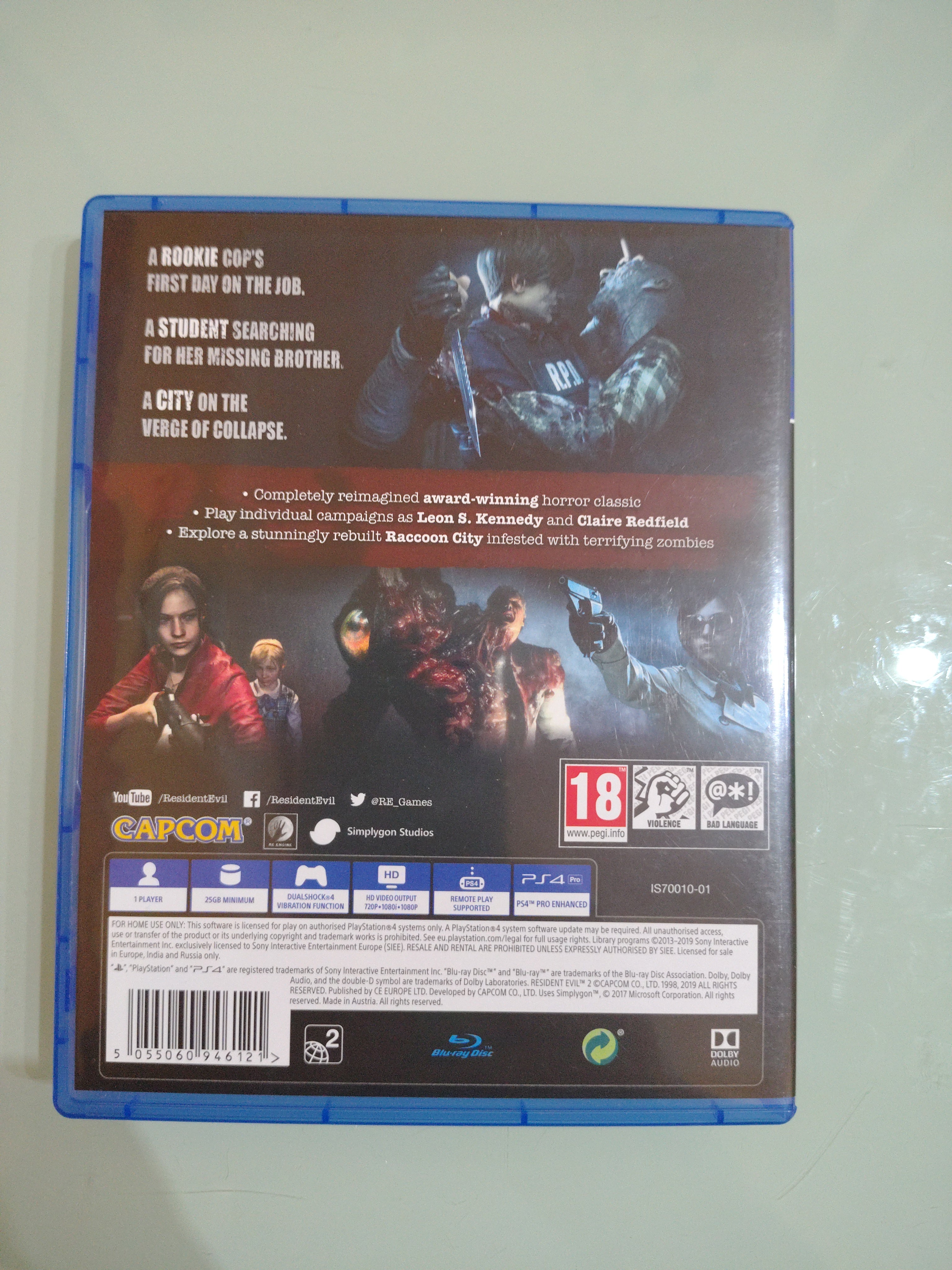 RESIDENT EVIL 2  PLAYSTATION 4