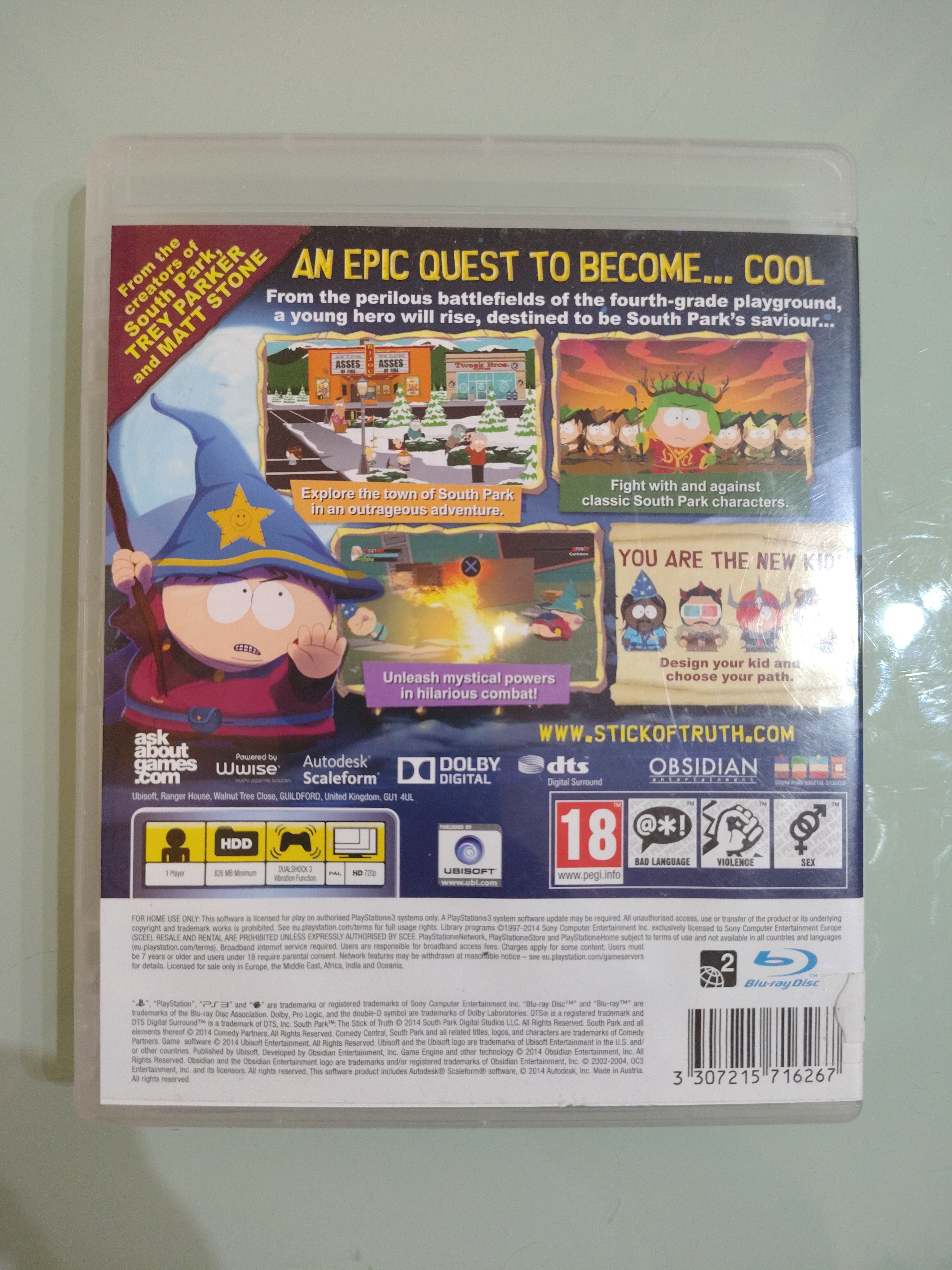 PS3 SOUTH PARK IL BASTONE DELLA VERITÀ PAL UK PLAYSTATION 3