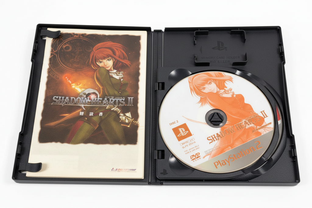 PS2 SHADOW HEARTS 2 versione limitata con DVD, sottobicchiere, cinghia, colonna