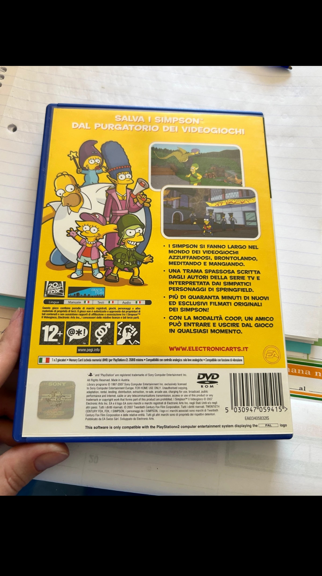 I SIMPSON VIDEOGIOCO PRIMA STAMPA  ITALIANO