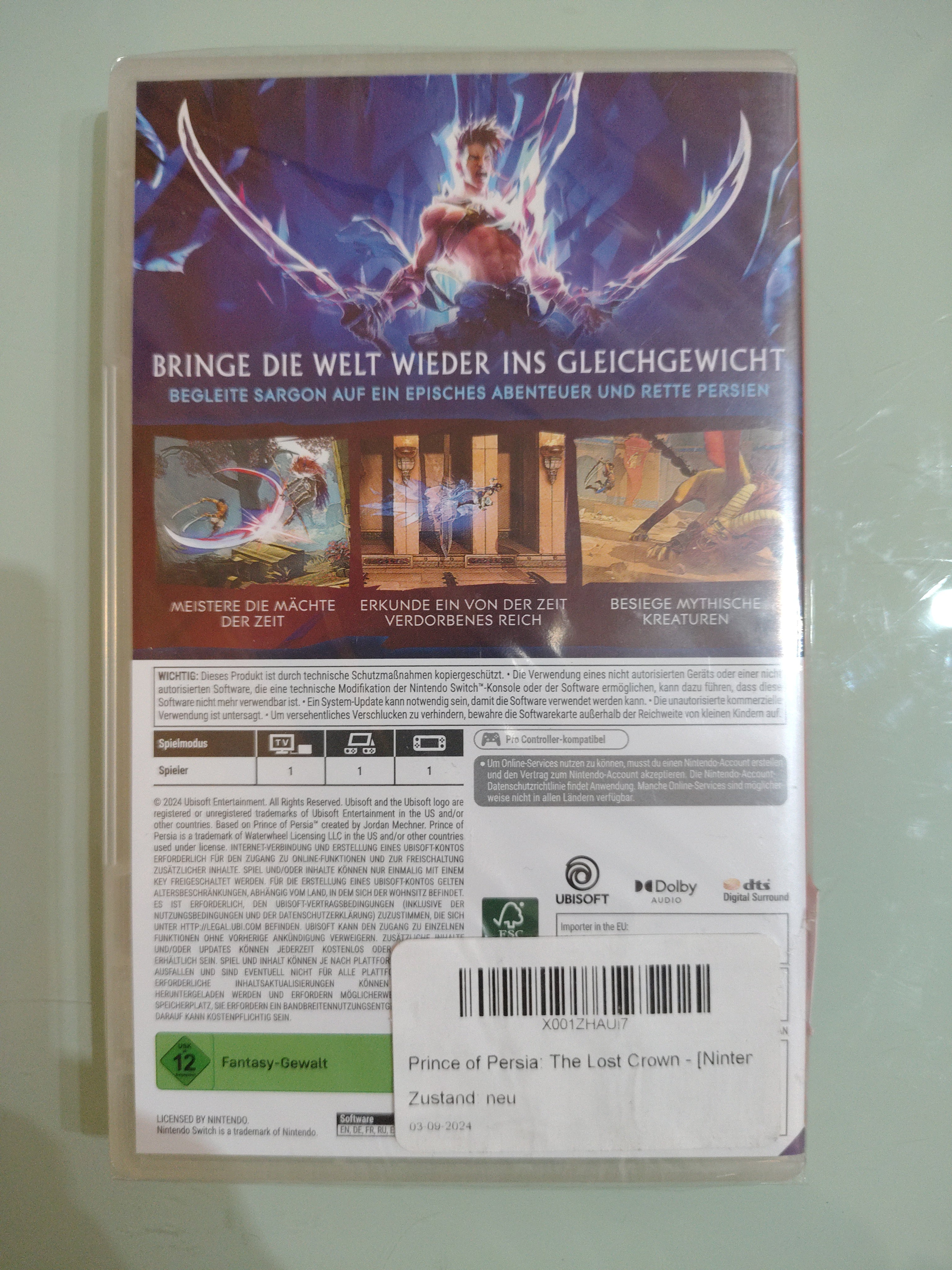 PRINCE OF PERSIA THE LOST CROWN NINTENDO SWITCH  NUOVO SIGILLATO