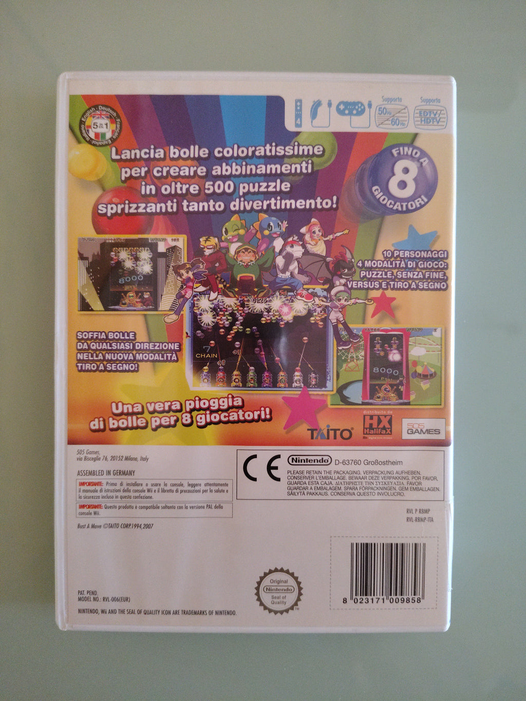 BUST A MOVE PUZZLE BOBBLE NINTENDO WII WIIU U PAL ITA ITALIANO ORIGINAL COMPLETO