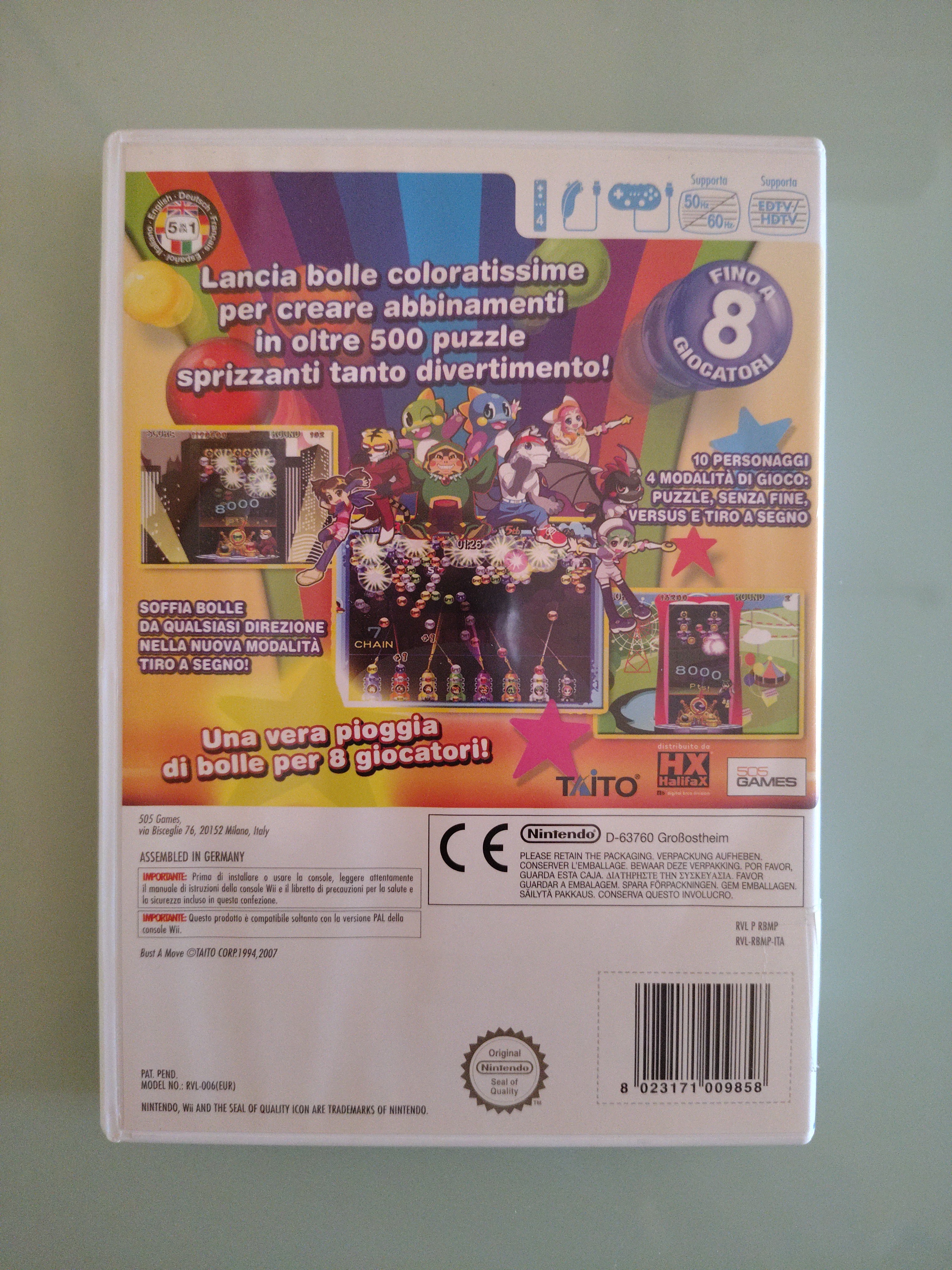 BUST A MOVE PUZZLE BOBBLE NINTENDO WII WIIU U PAL ITA ITALIANO ORIGINAL COMPLETO