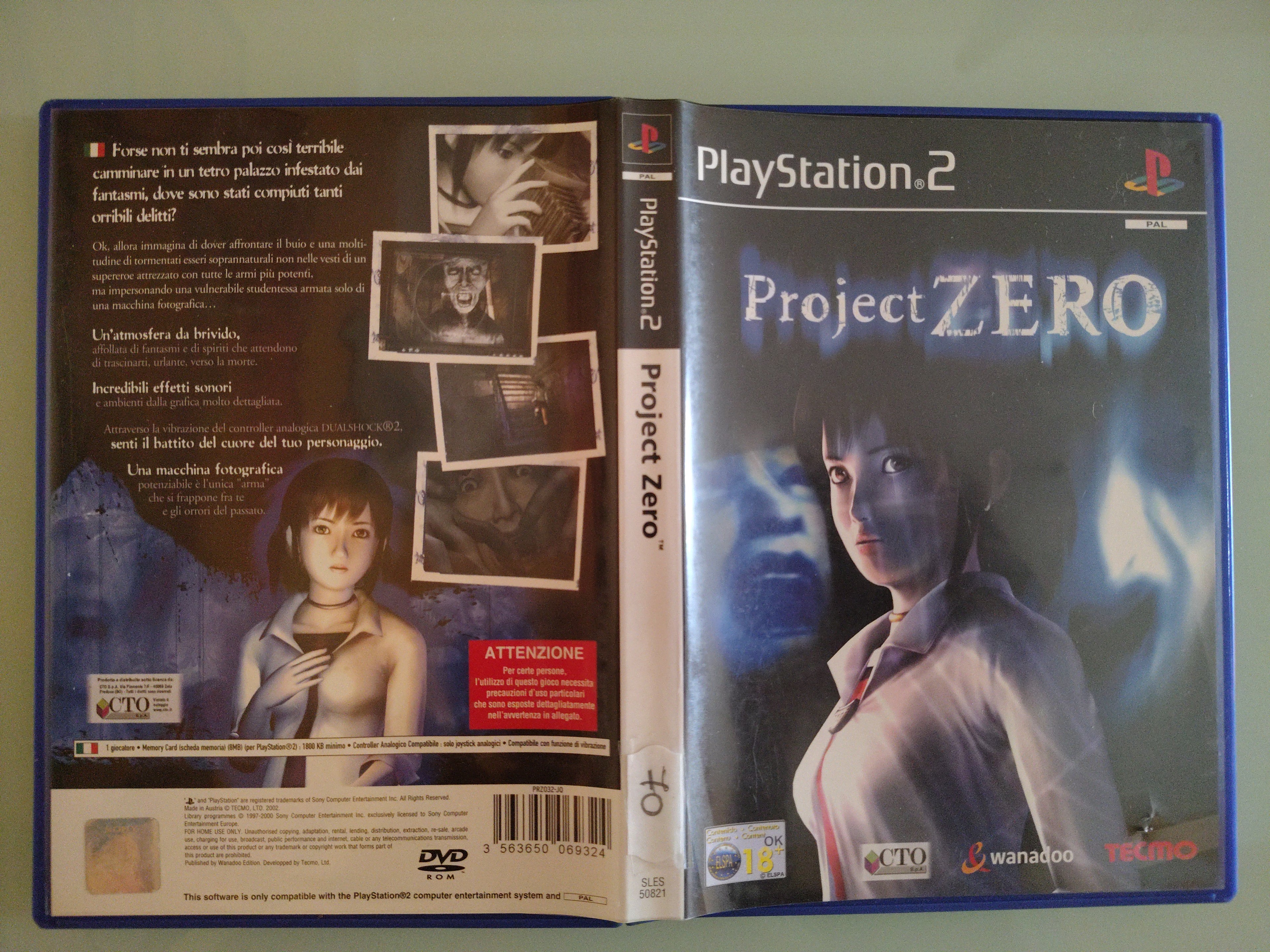 Project Zero Playstation PS2 Edizione   in italiano usato completo