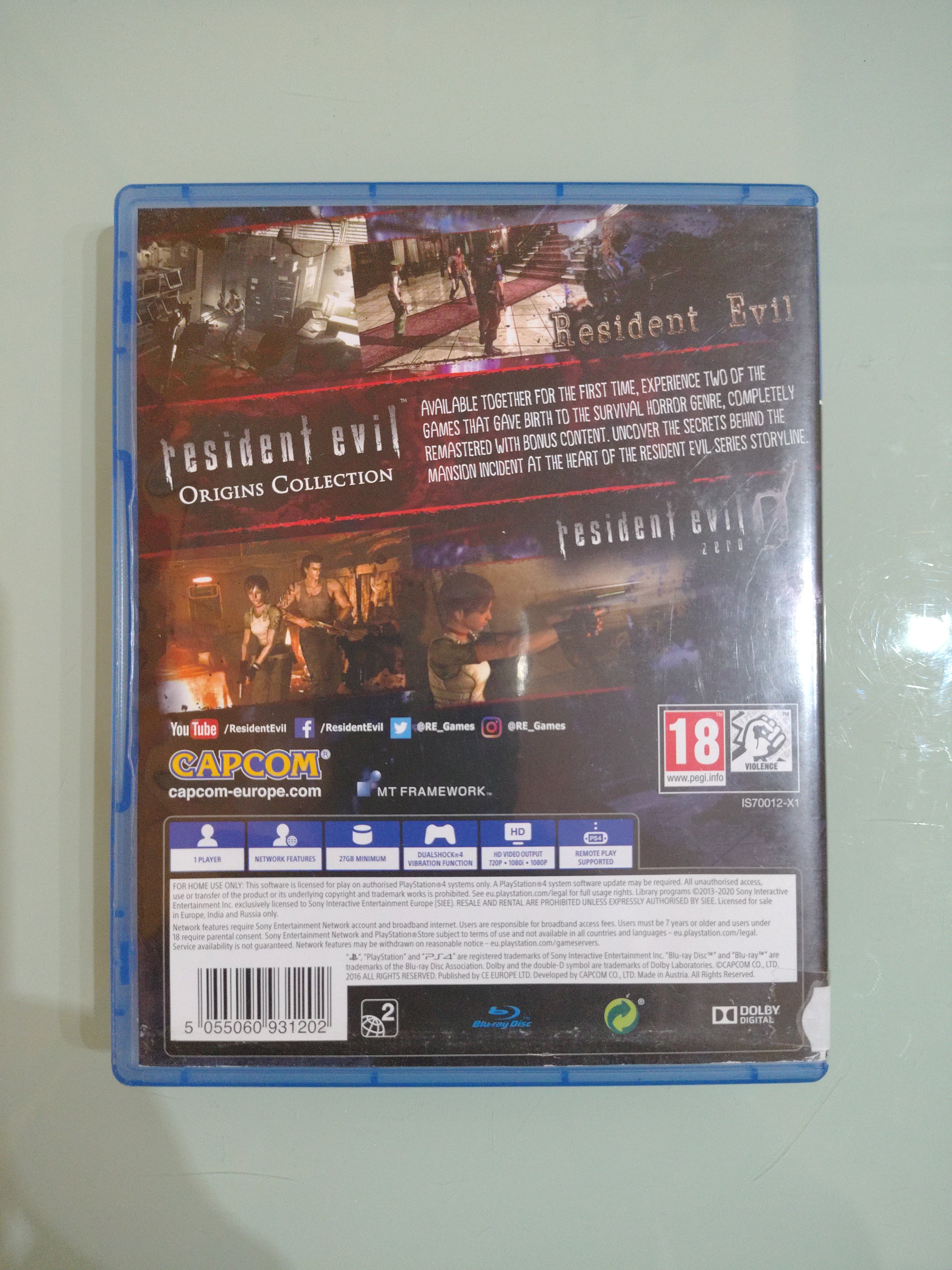 PS4 RESIDENT EVIL ORIGINS COLLECTION ITALIANO PLAYSTATION 4 pal