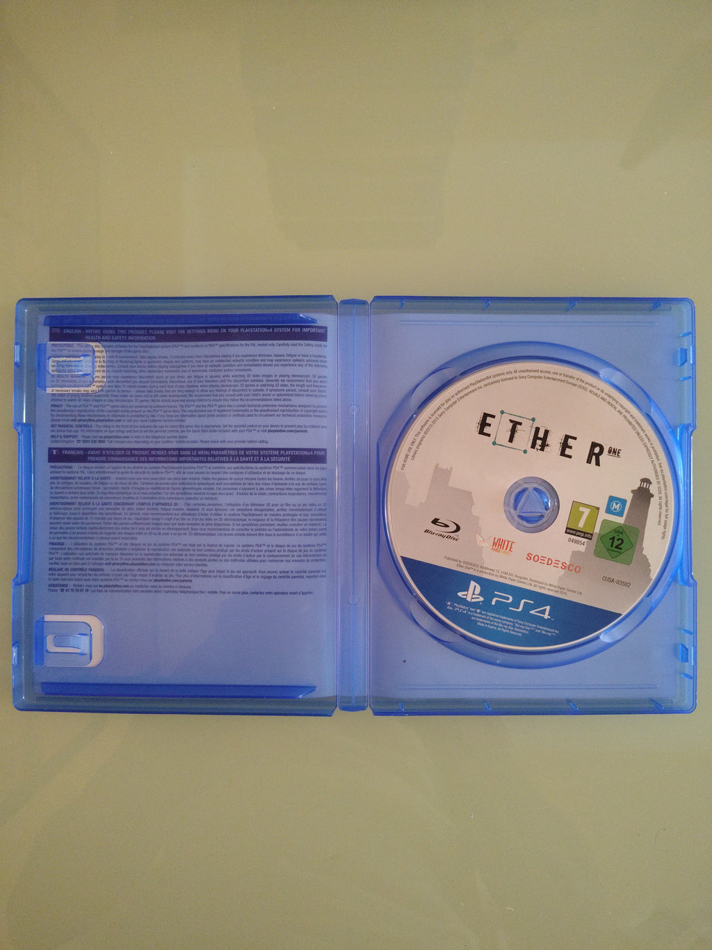 Ether one Ps4 Playstation 4