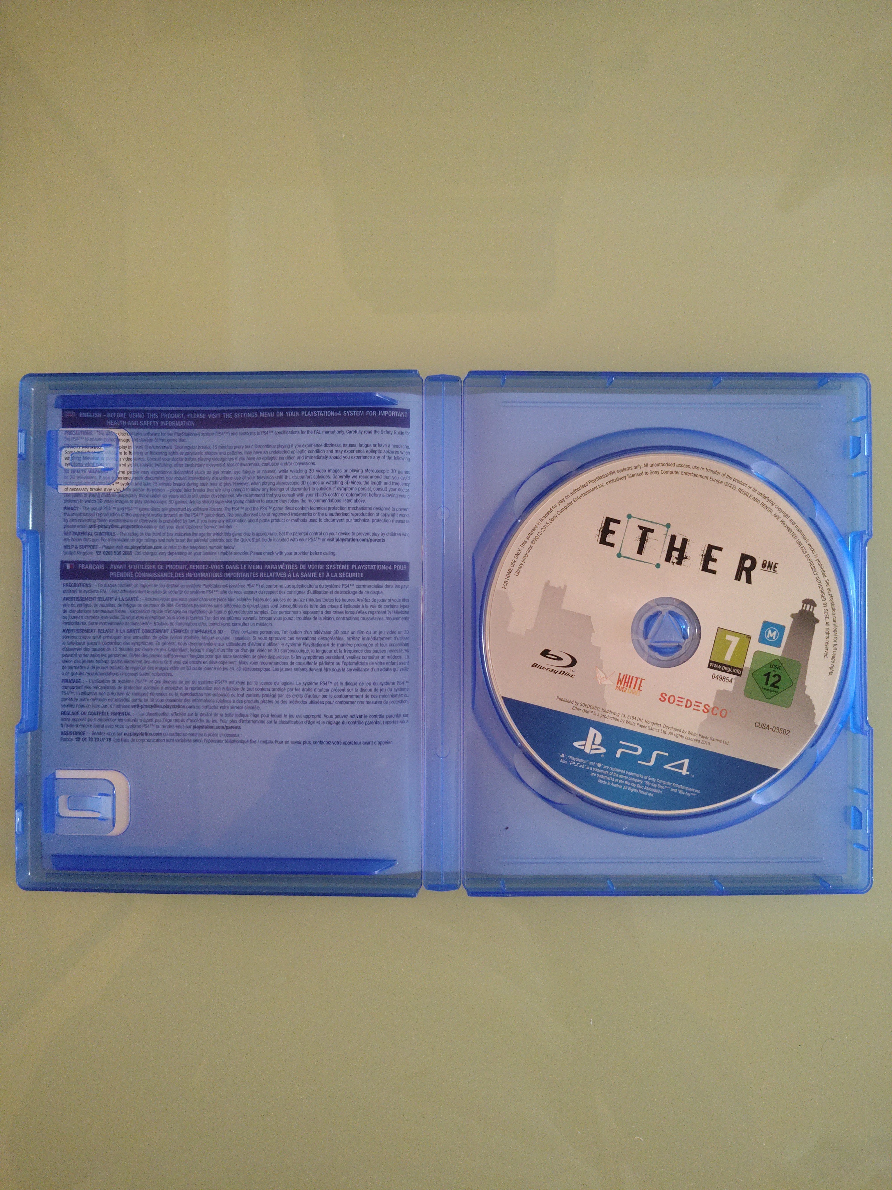 Ether one Ps4 Playstation 4