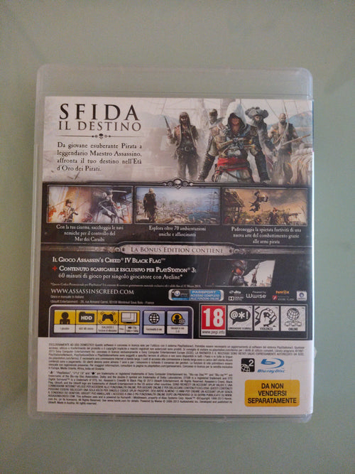 ASSASSIN'S CREED IV BLACK FLAG SONY  PLAYSTATION 3 GIOCO VIDEOGIOCO UBISOFT