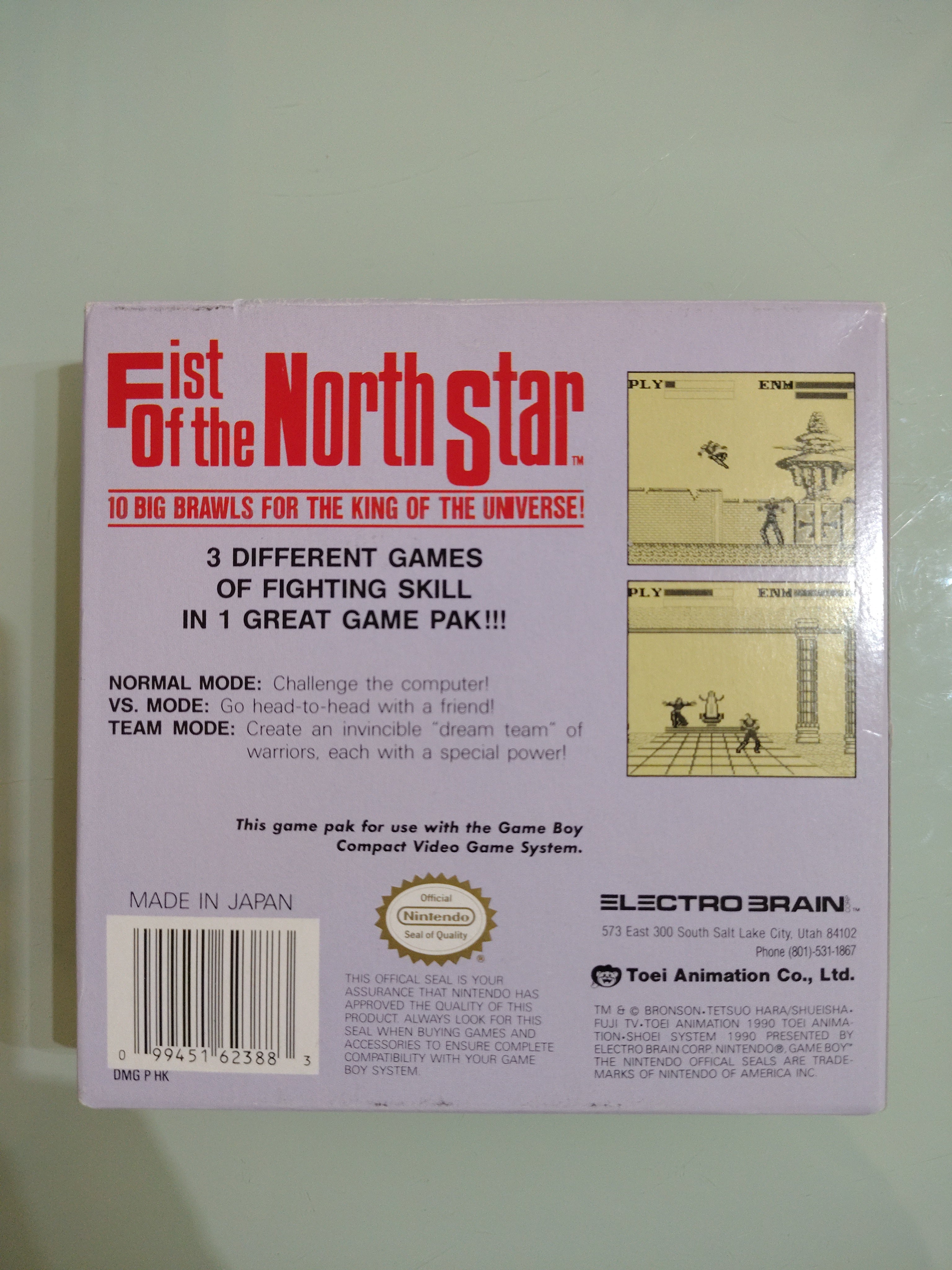 Fist of the North Star (Nintendo Game Boy Gameboy) completo di scatola